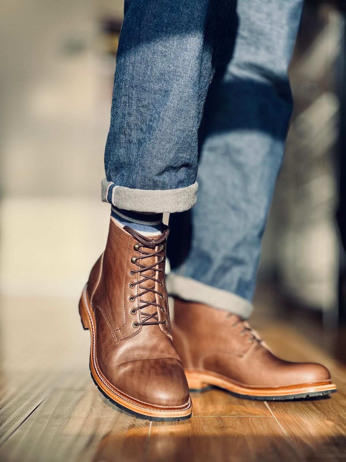 Photo by patinatimes on May 1, 2025 of the Caswell Boot Company Lisbon in Maryam 1071 Horsebutt.