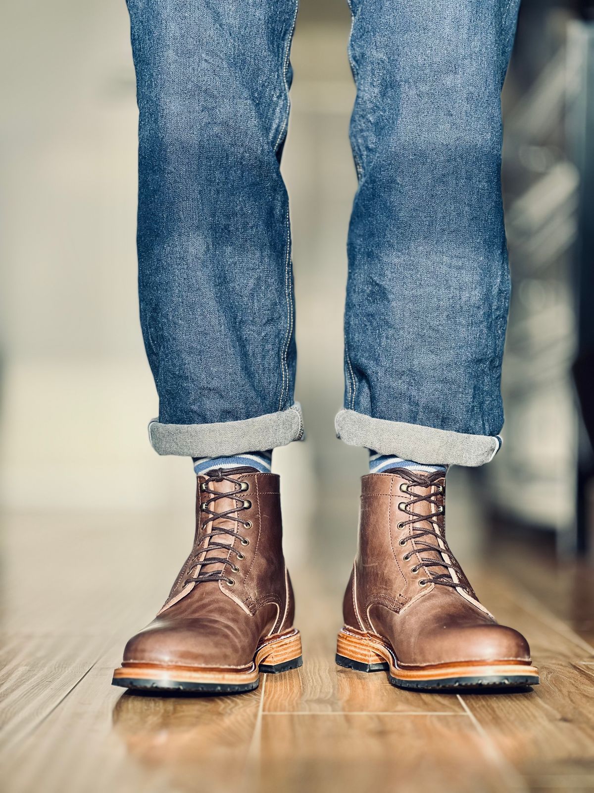 Photo by patinatimes on May 1, 2025 of the Caswell Boot Company Lisbon in Maryam 1071 Horsebutt.