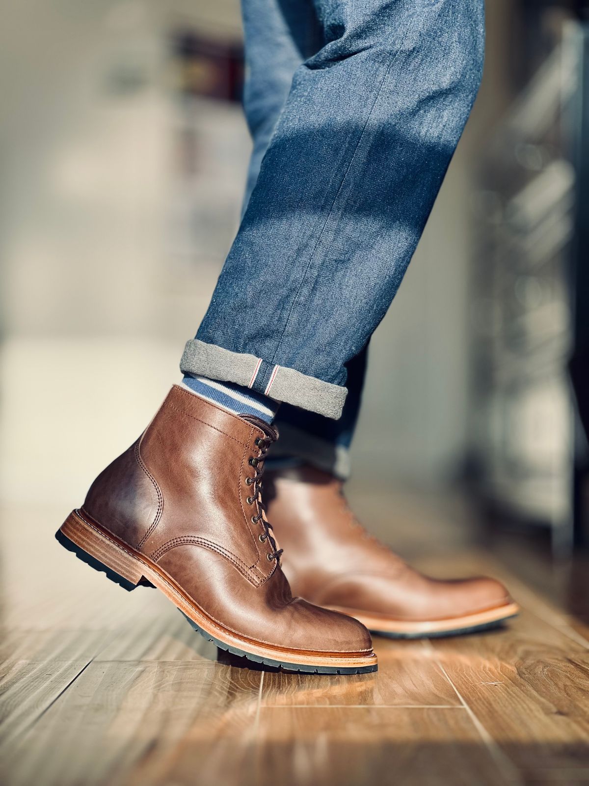 Photo by patinatimes on May 1, 2025 of the Caswell Boot Company Lisbon in Maryam 1071 Horsebutt.