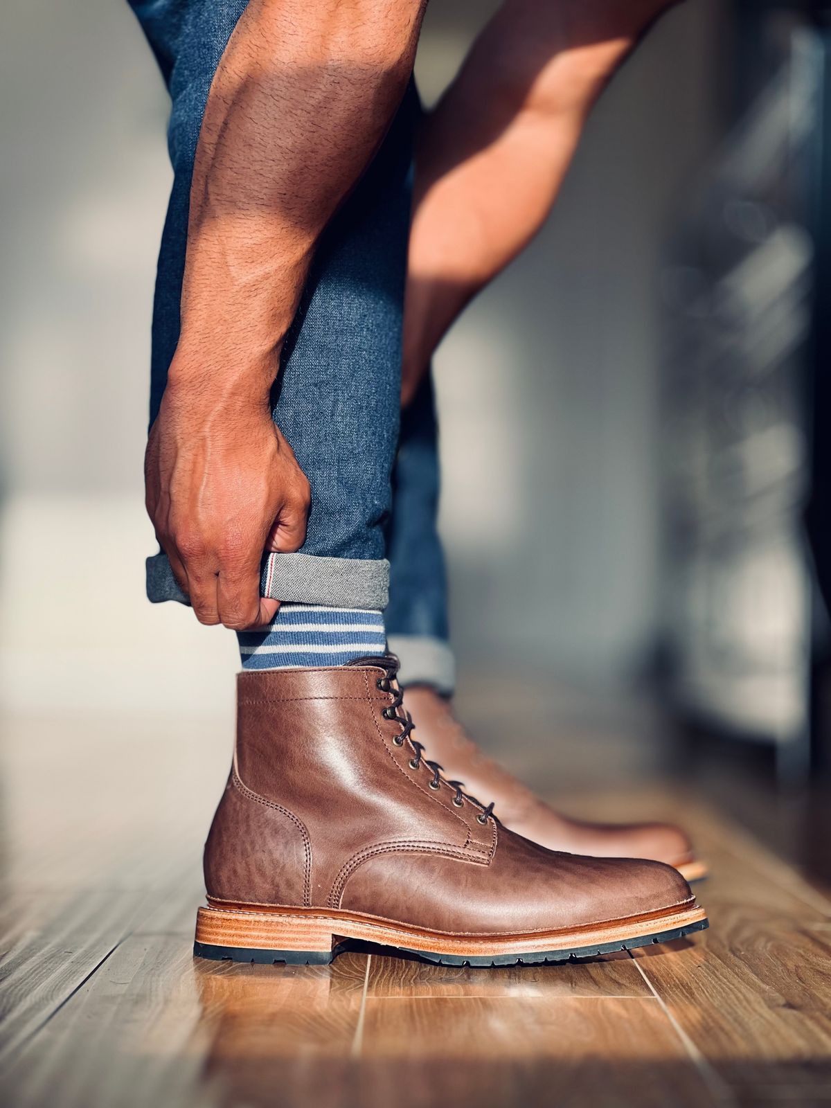 Photo by patinatimes on May 1, 2025 of the Caswell Boot Company Lisbon in Maryam 1071 Horsebutt.