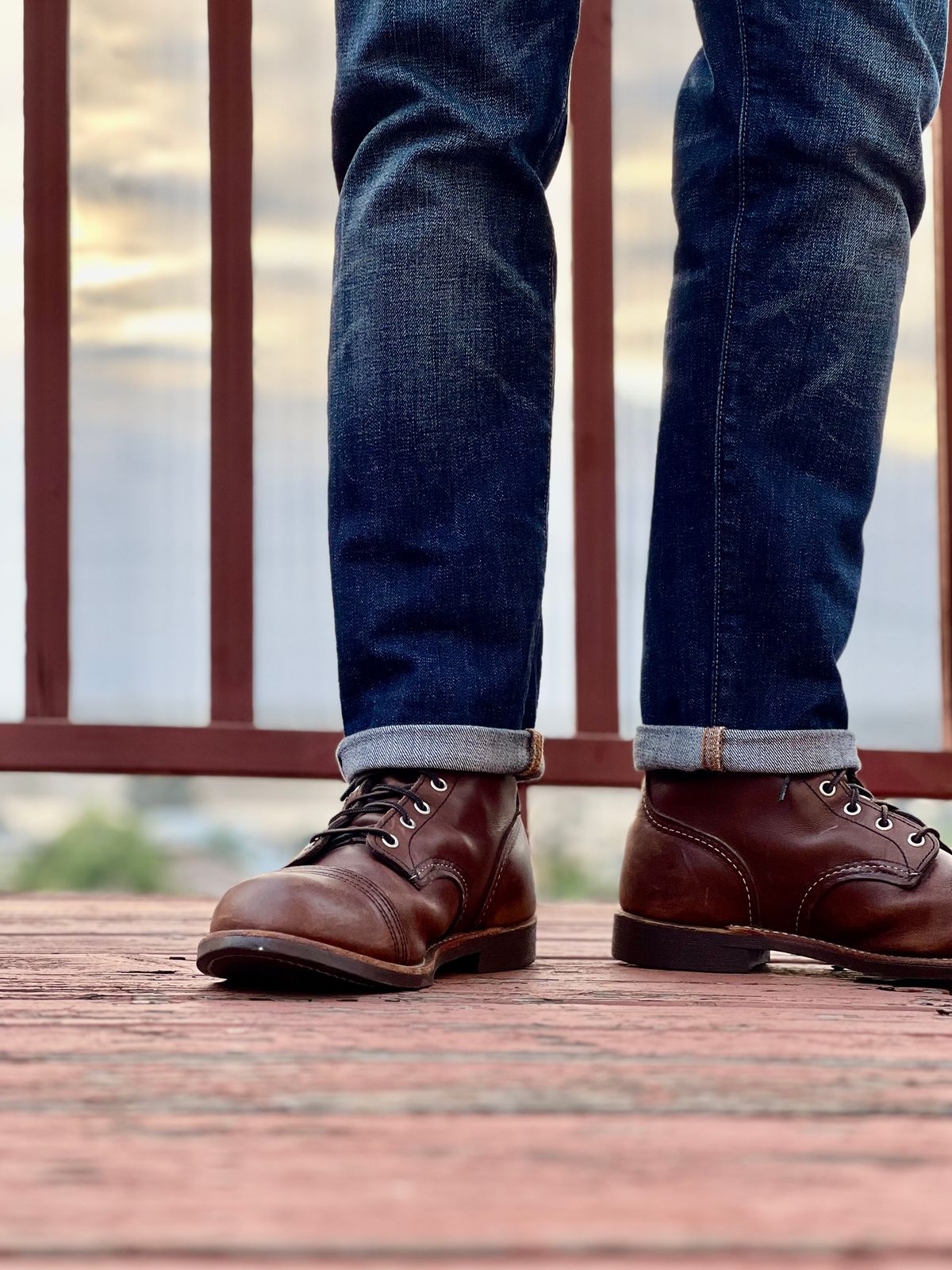 Photo by patinatimes on October 26, 2023 of the Red Wing Iron Ranger in S.B. Foot Amber Harness.