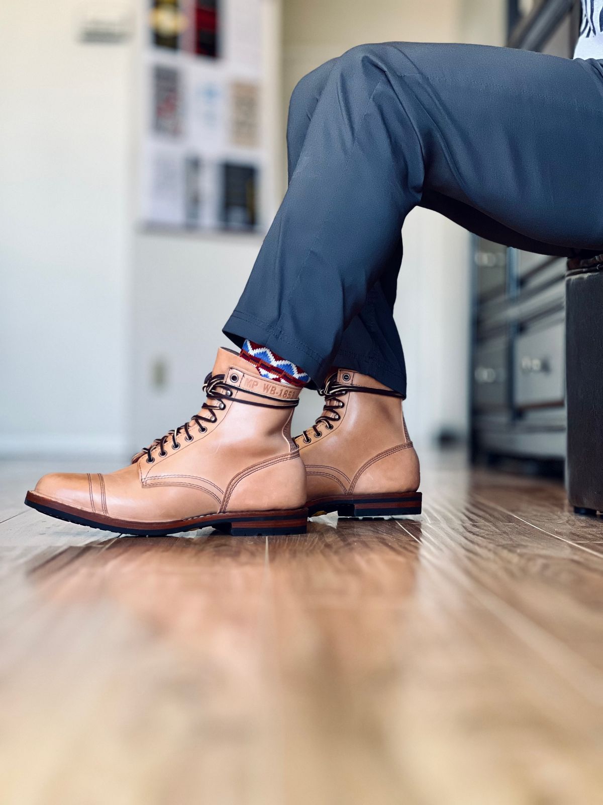 Photo by patinatimes on May 8, 2025 of the White's MP-Sherman Toe Cap in Maryam Natural Horsebutt.