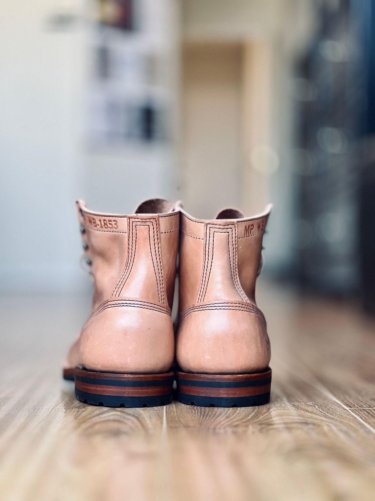 Photo by patinatimes on May 8, 2025 of the White's MP-Sherman Toe Cap in Maryam Natural Horsebutt.