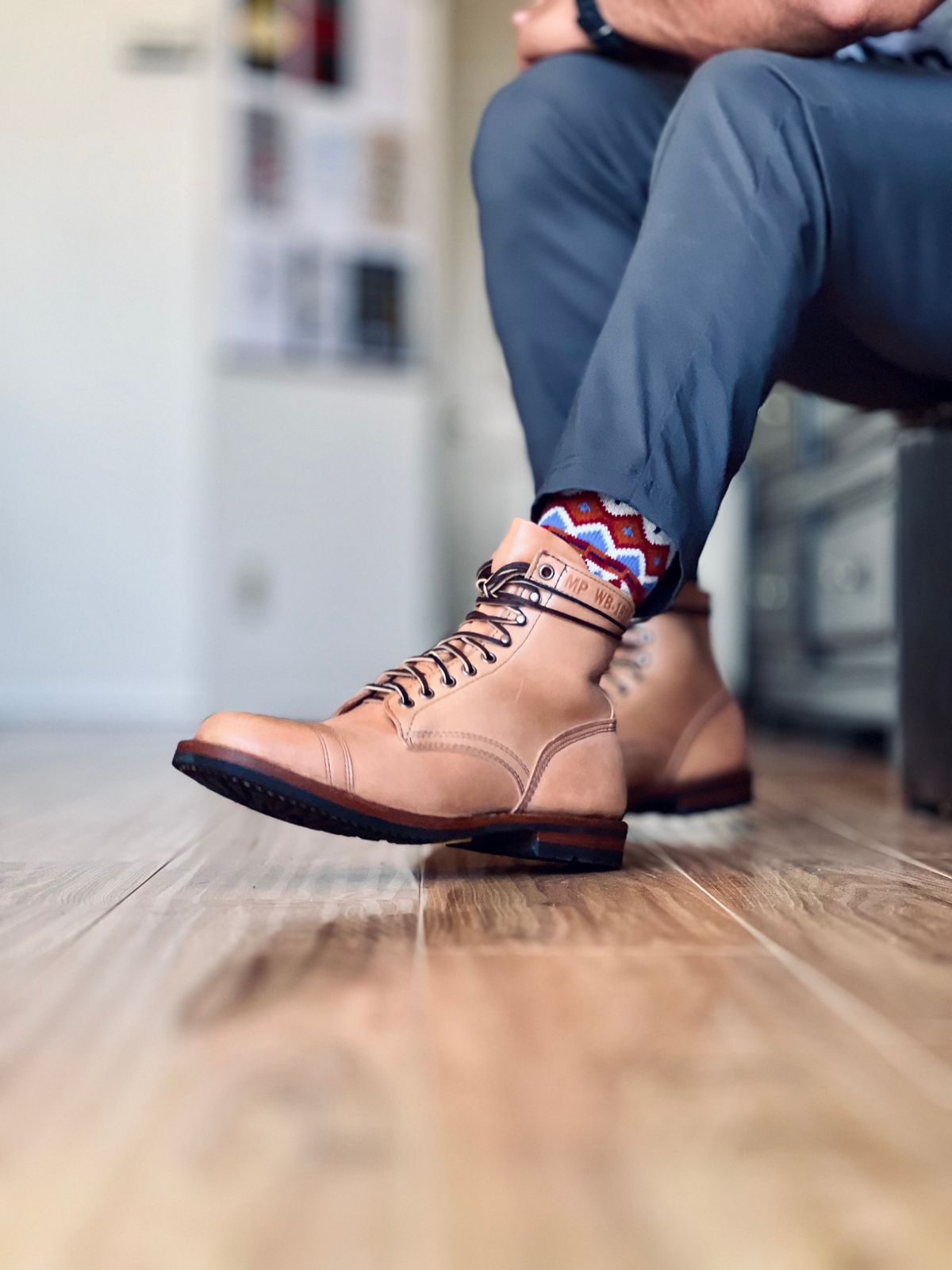 Photo by patinatimes on May 8, 2025 of the White's MP-Sherman Toe Cap in Maryam Natural Horsebutt.