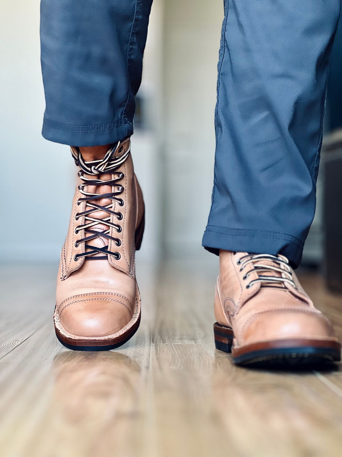 Photo by patinatimes on May 8, 2025 of the White's MP-Sherman Toe Cap in Maryam Natural Horsebutt.