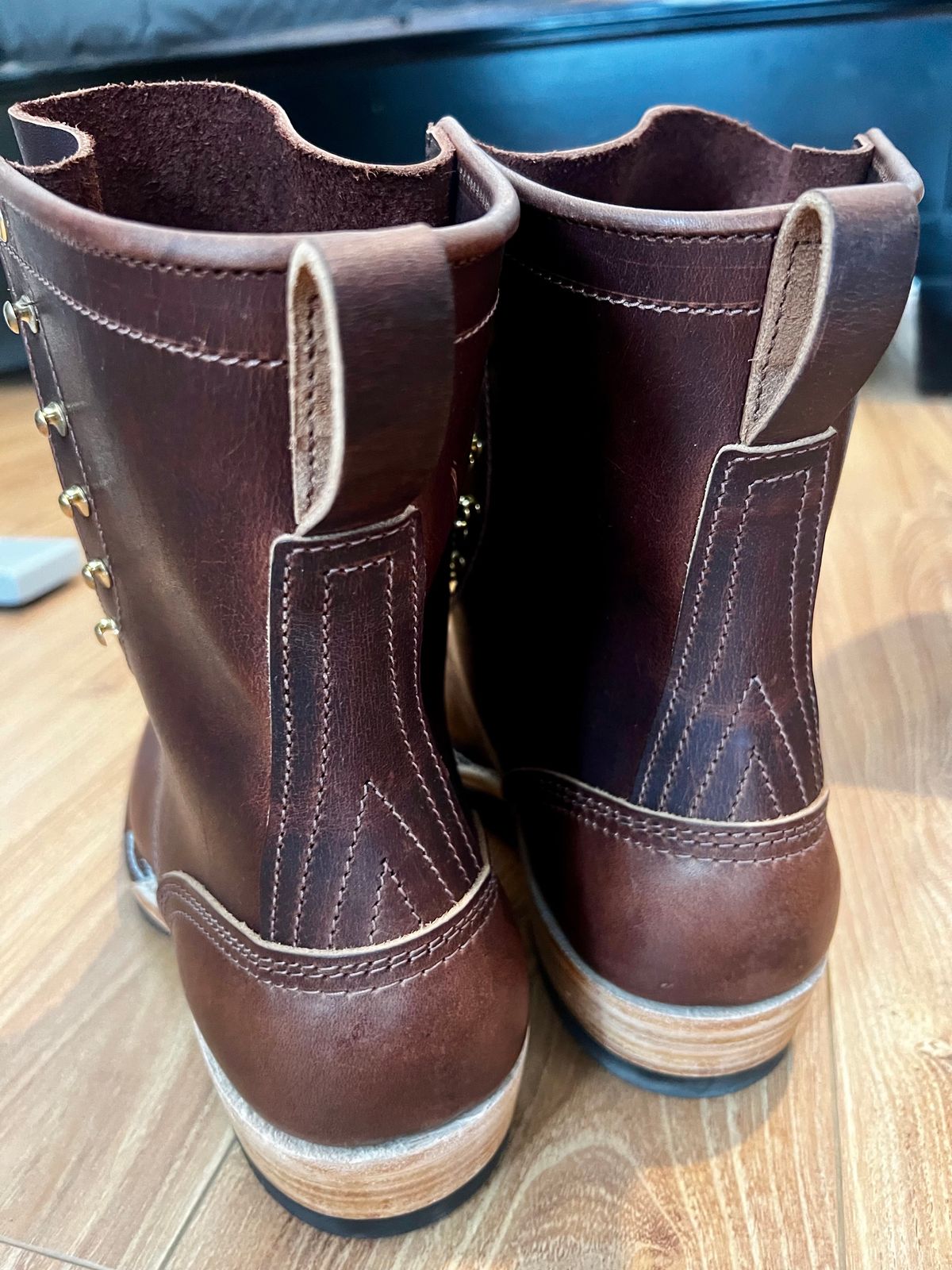 Photo by patinatimes on April 4, 2024 of the Nicks Moc Toe in Italian Brown Cypress.