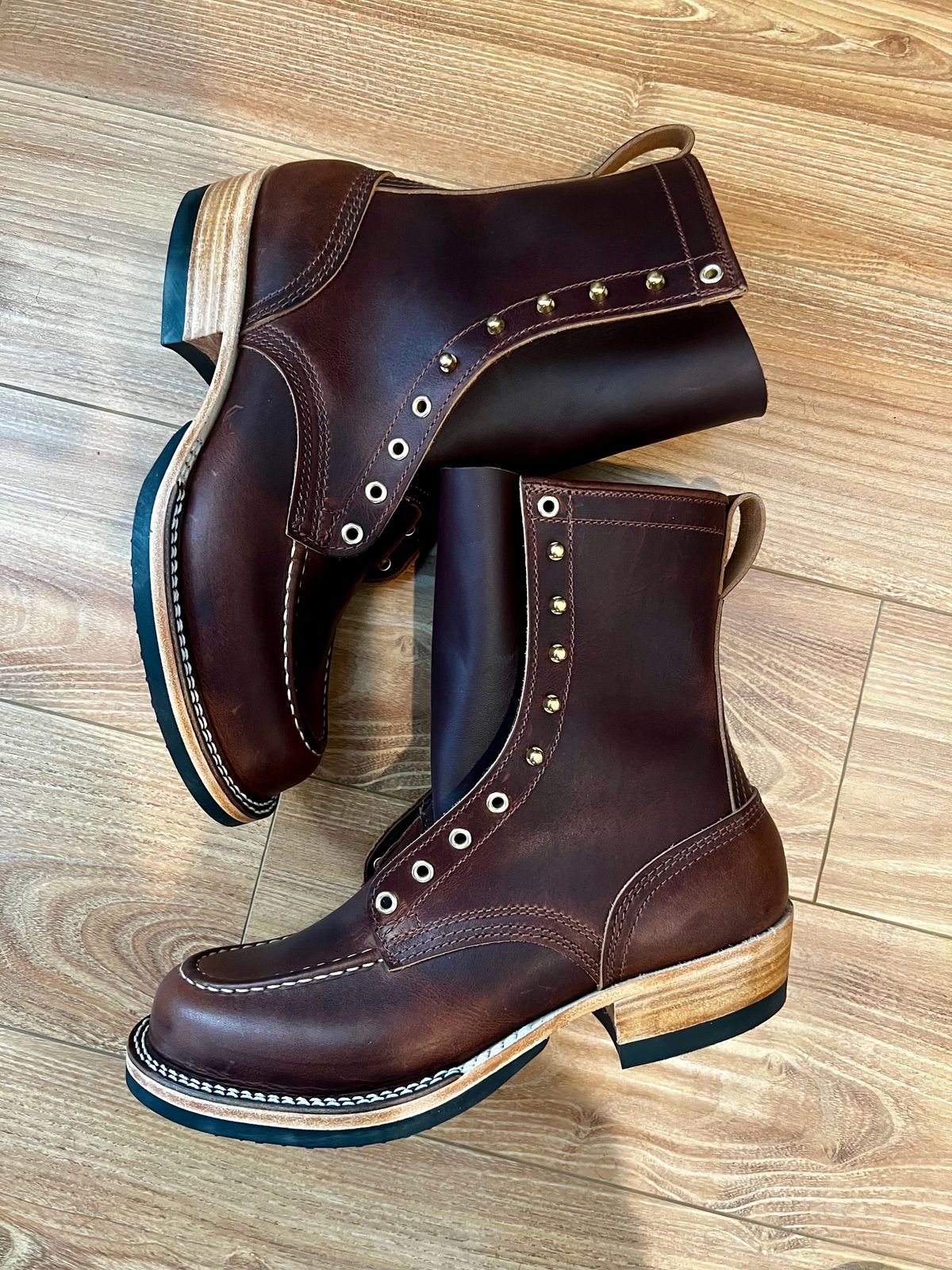 Photo by patinatimes on April 4, 2024 of the Nicks Moc Toe in Italian Brown Cypress.