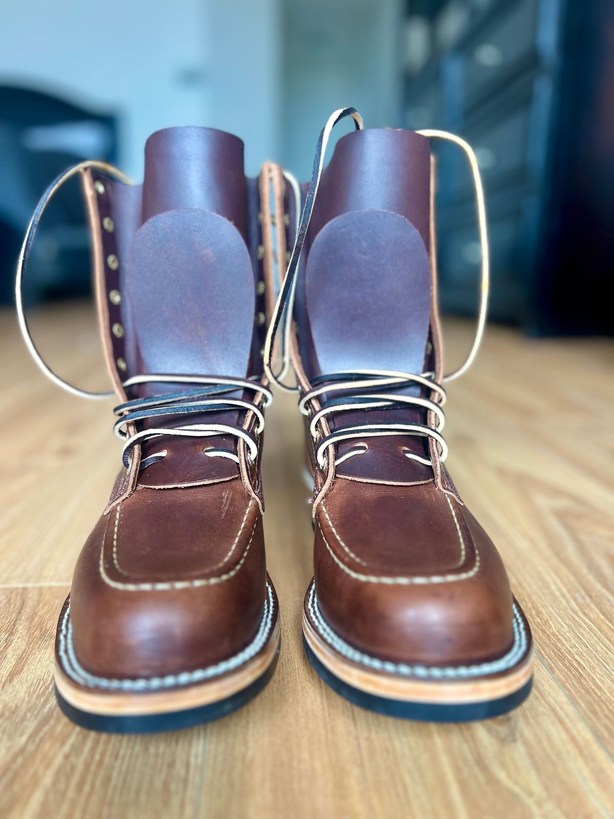 Photo by patinatimes on April 4, 2024 of the Nicks Moc Toe in Italian Brown Cypress.