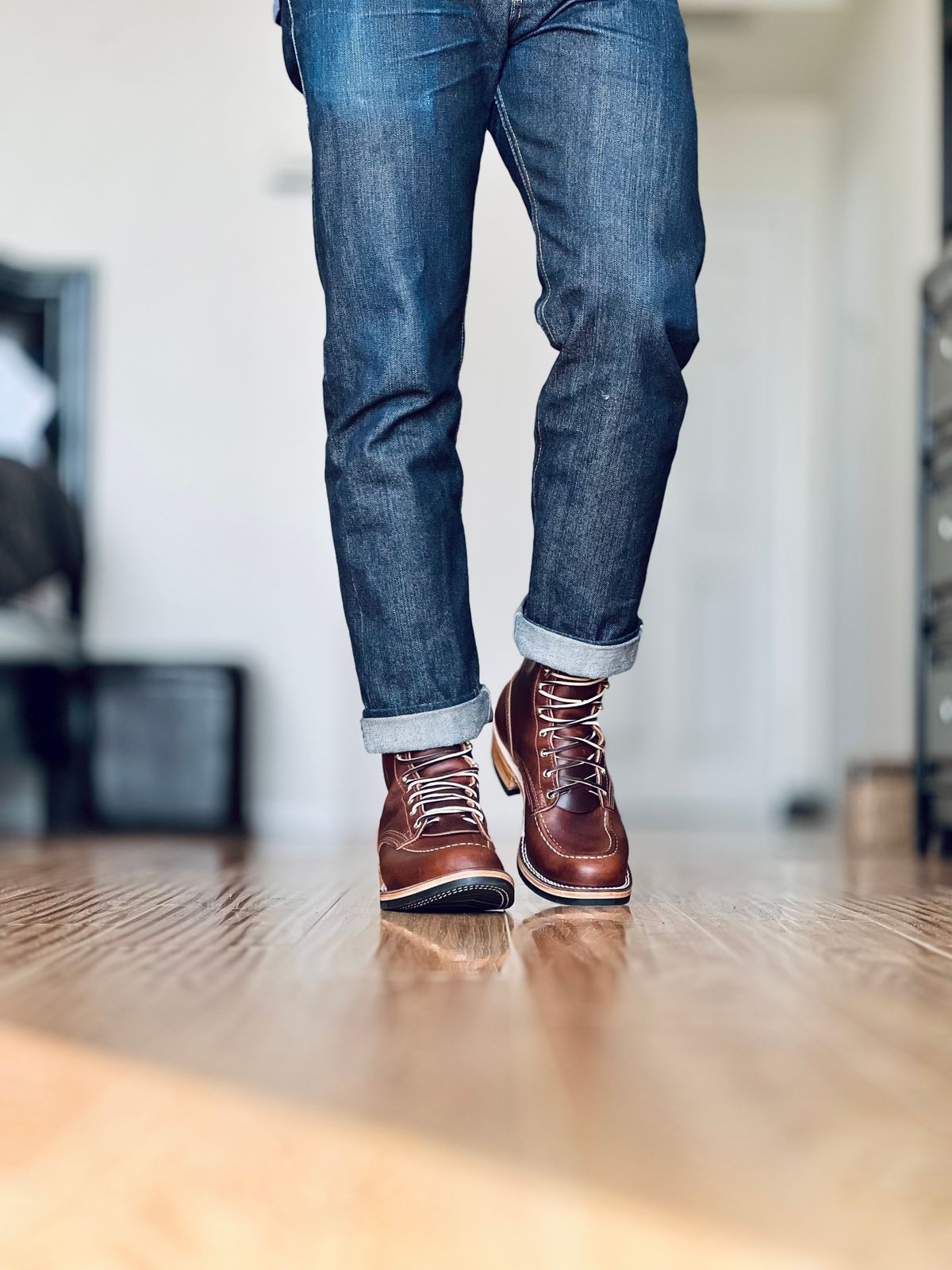 Photo by patinatimes on April 18, 2024 of the Nicks Moc Toe in Italian Brown Cypress.