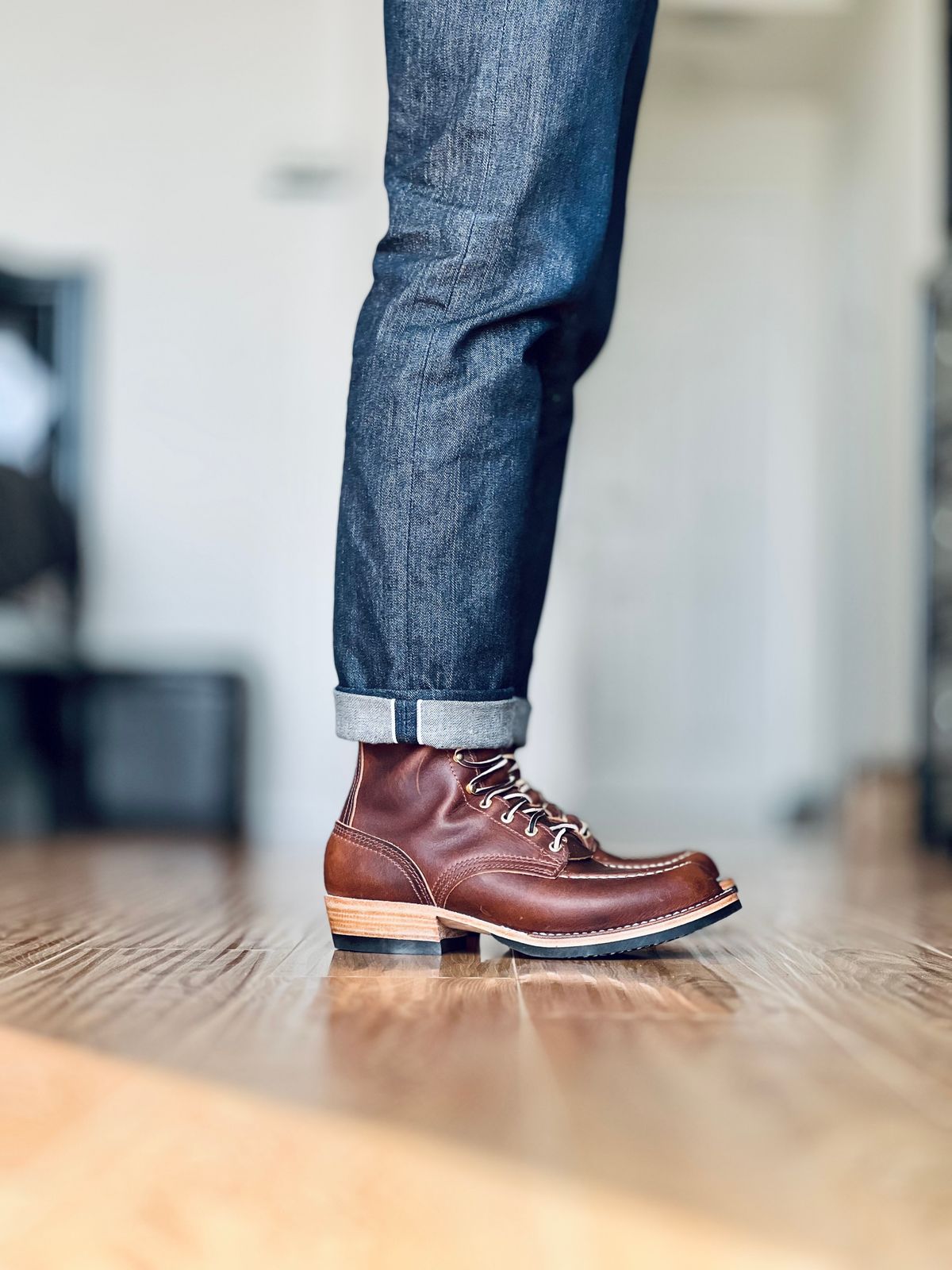 Photo by patinatimes on April 18, 2024 of the Nicks Moc Toe in Italian Brown Cypress.