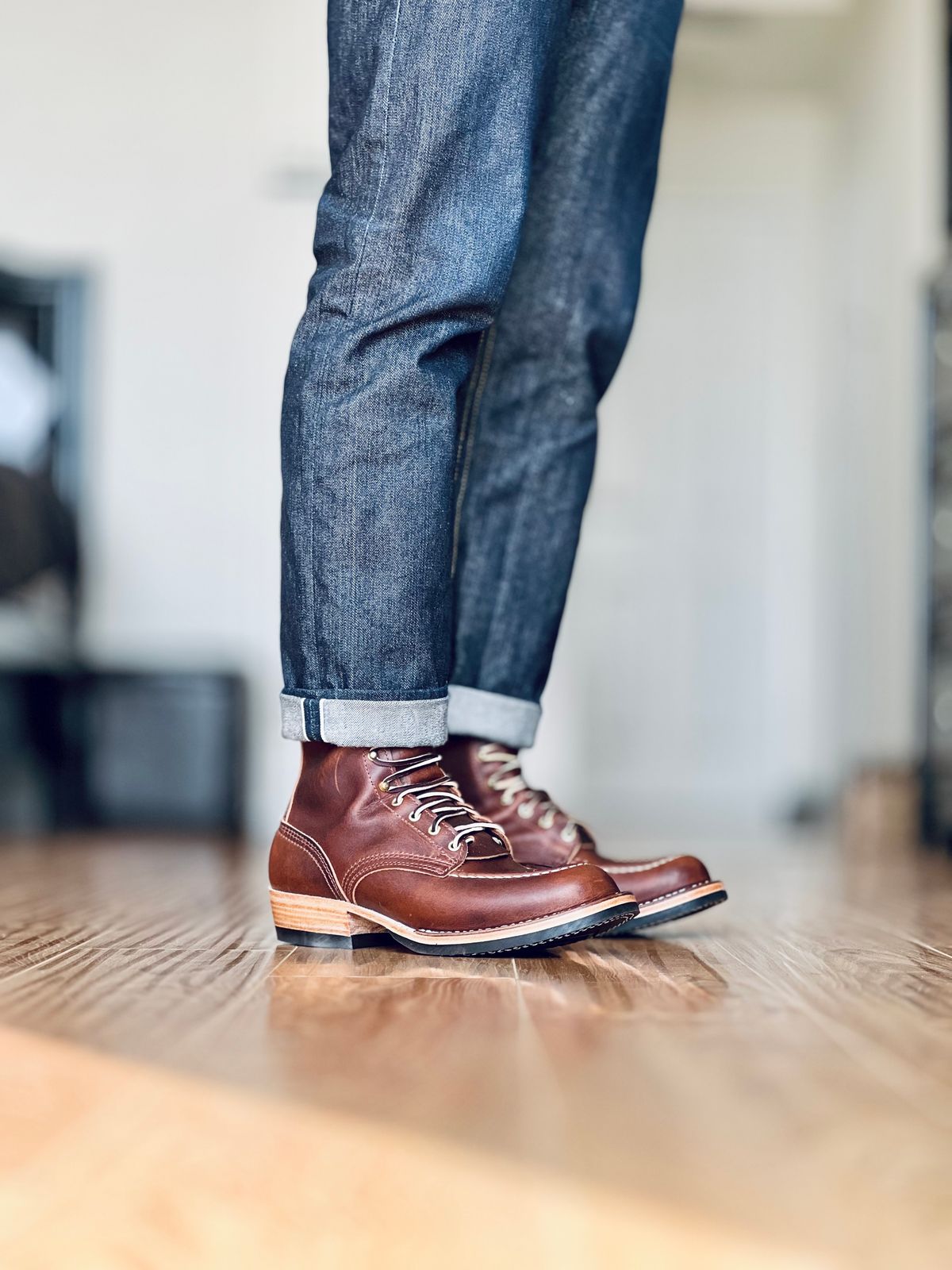 Photo by patinatimes on April 18, 2024 of the Nicks Moc Toe in Italian Brown Cypress.