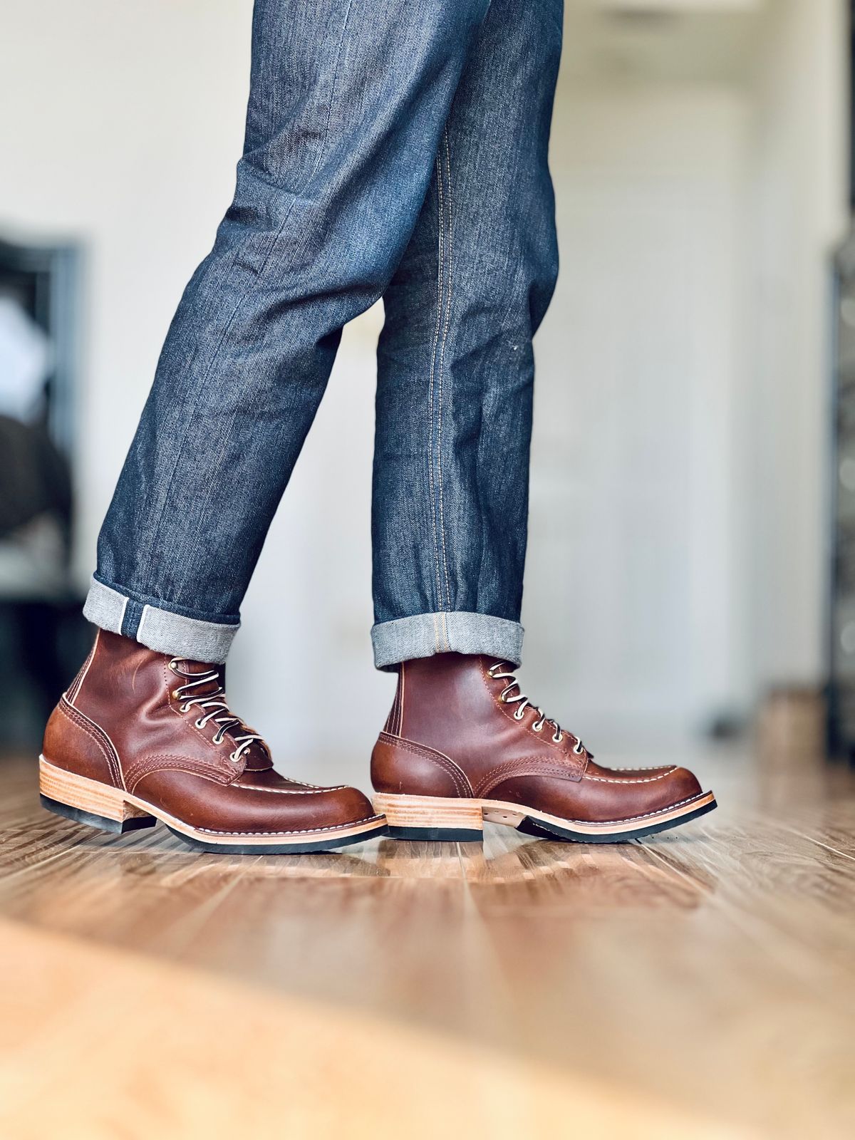 Photo by patinatimes on April 18, 2024 of the Nicks Moc Toe in Italian Brown Cypress.