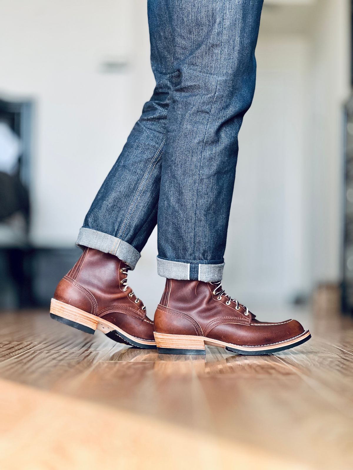 Photo by patinatimes on April 18, 2024 of the Nicks Moc Toe in Italian Brown Cypress.