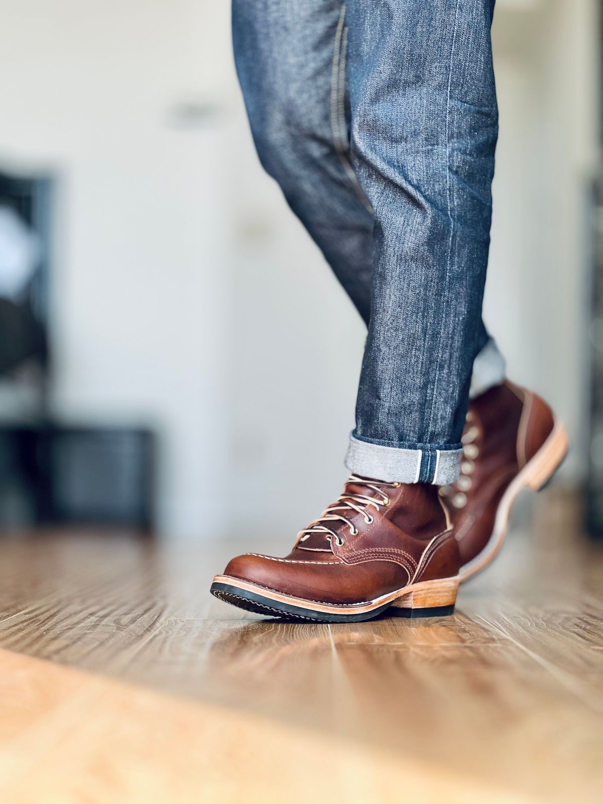 Photo by patinatimes on April 18, 2024 of the Nicks Moc Toe in Italian Brown Cypress.