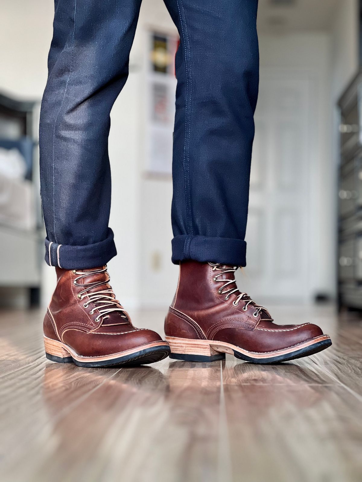 Photo by patinatimes on September 26, 2024 of the Nicks Moc Toe in Italian Brown Cypress.