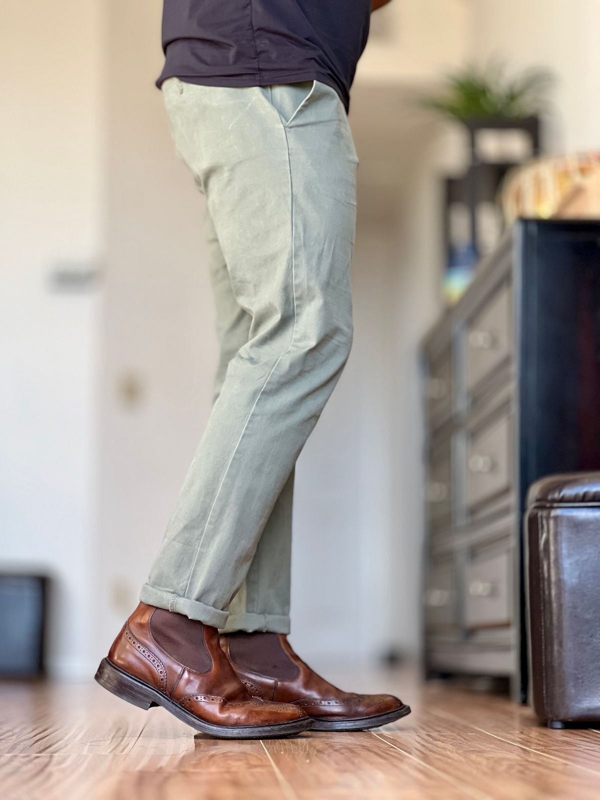 Photo by patinatimes on February 21, 2024 of the Tricker's Henry Country Dealer Boot in Cafe Burnished Calf.