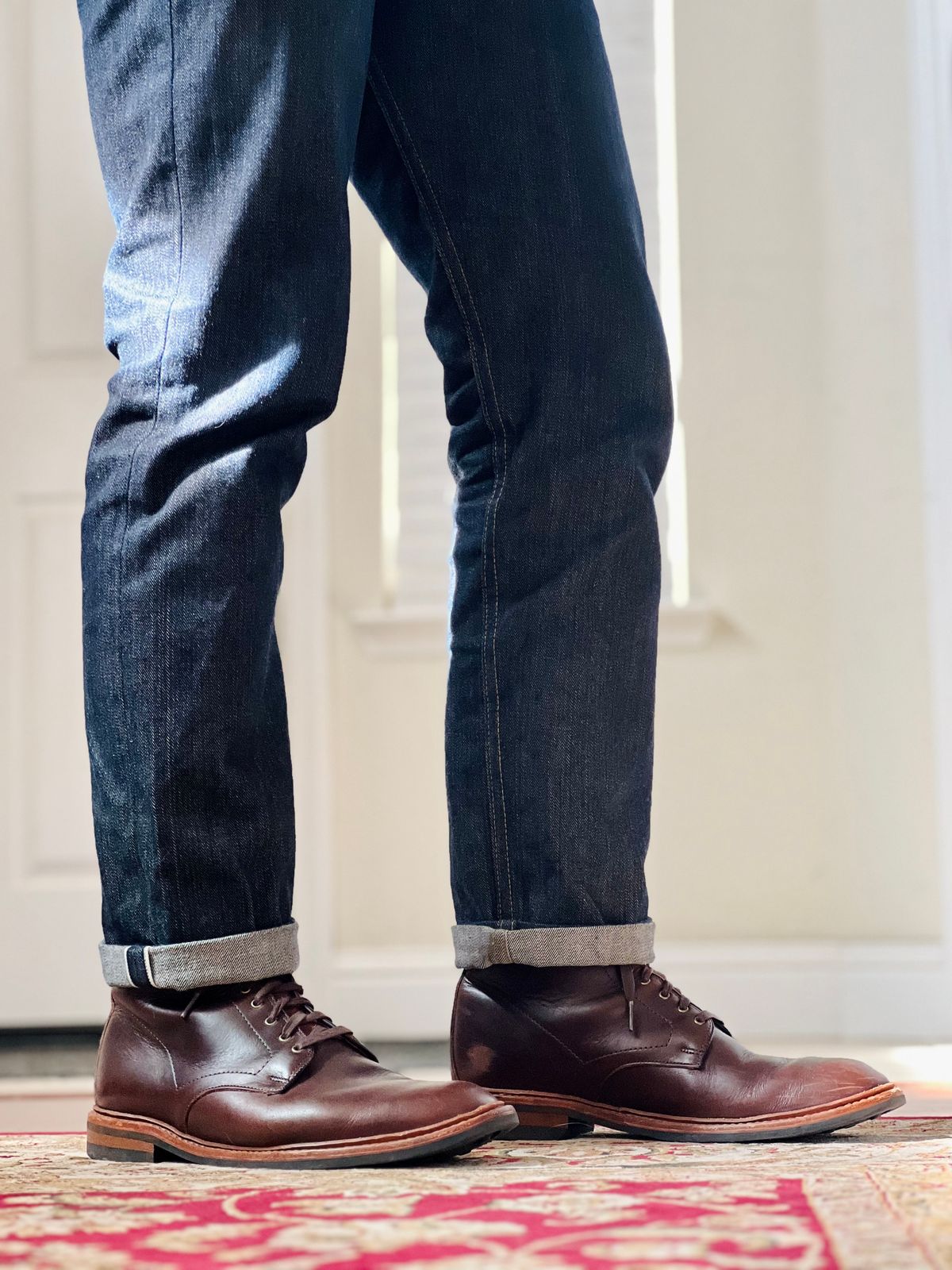 Photo by patinatimes on February 20, 2023 of the Allen Edmonds Higgins Mill in Horween Brown Chromexcel.