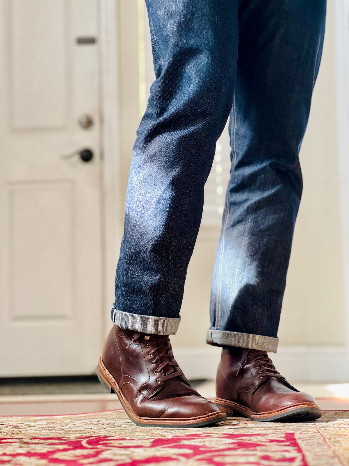 Photo by patinatimes on February 20, 2023 of the Allen Edmonds Higgins Mill in Horween Brown Chromexcel.