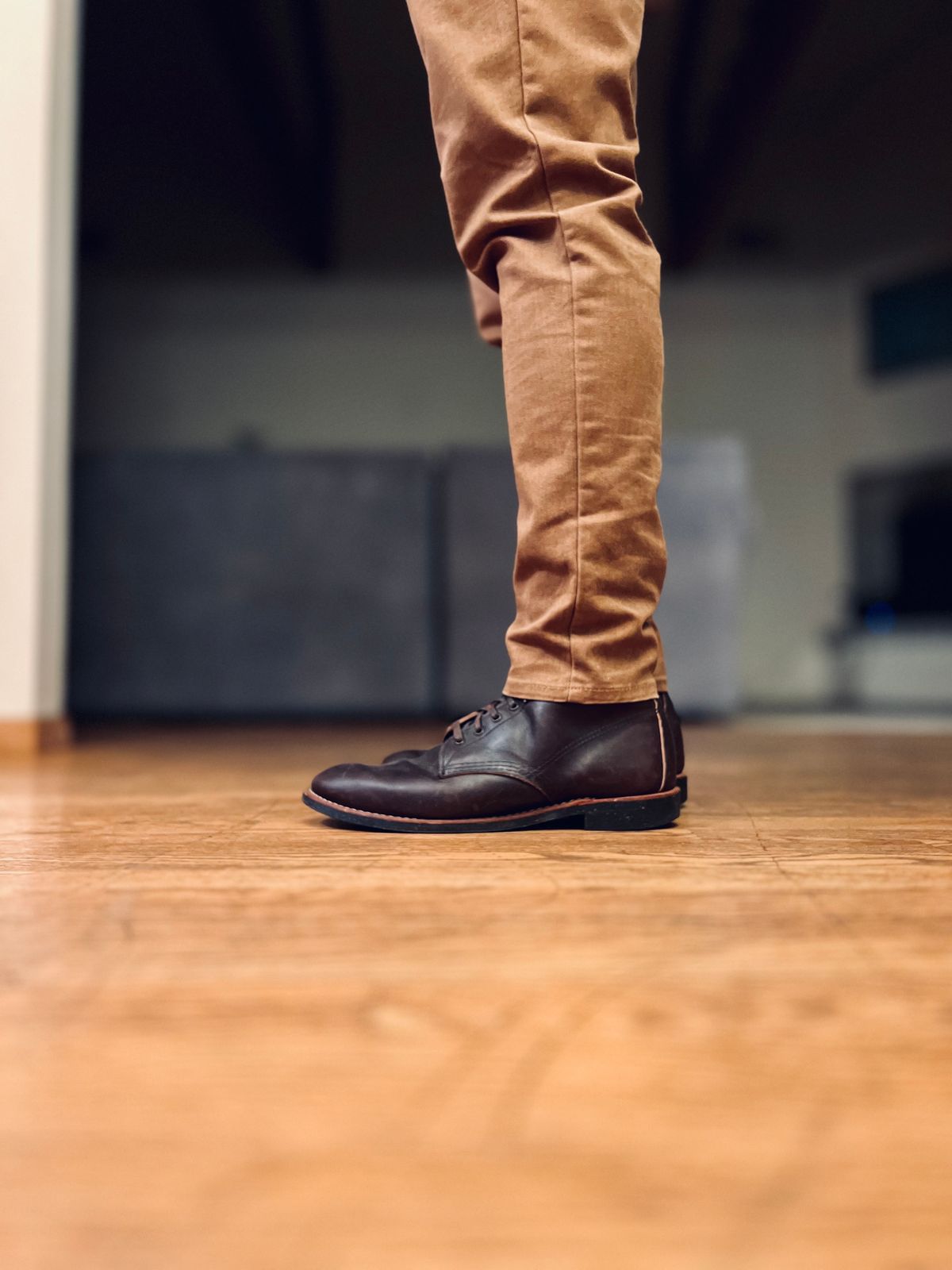 Photo by patinatimes on December 13, 2023 of the Red Wing Merchant in S.B. Foot Ebony Harness.