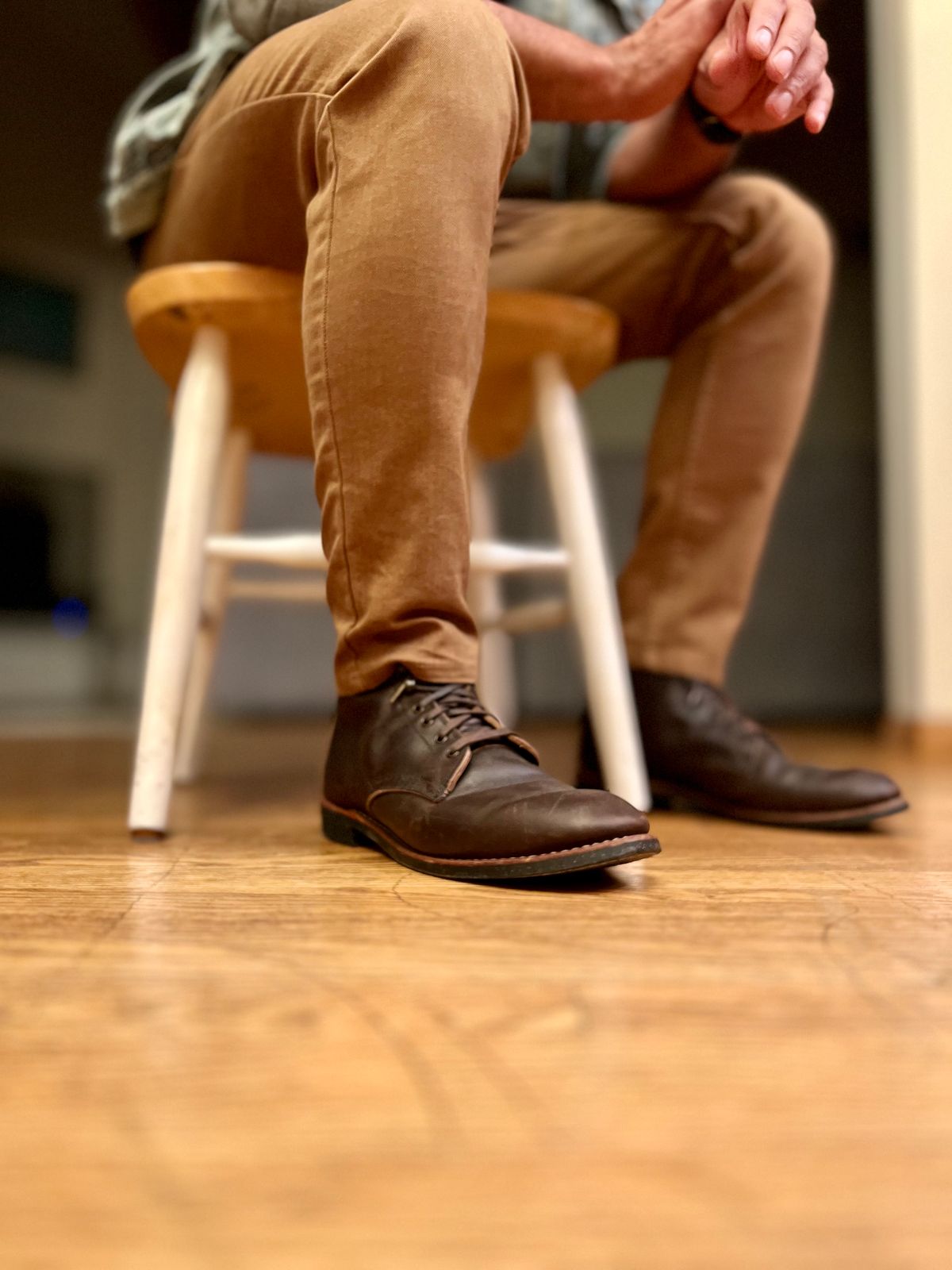 Photo by patinatimes on December 13, 2023 of the Red Wing Merchant in S.B. Foot Ebony Harness.
