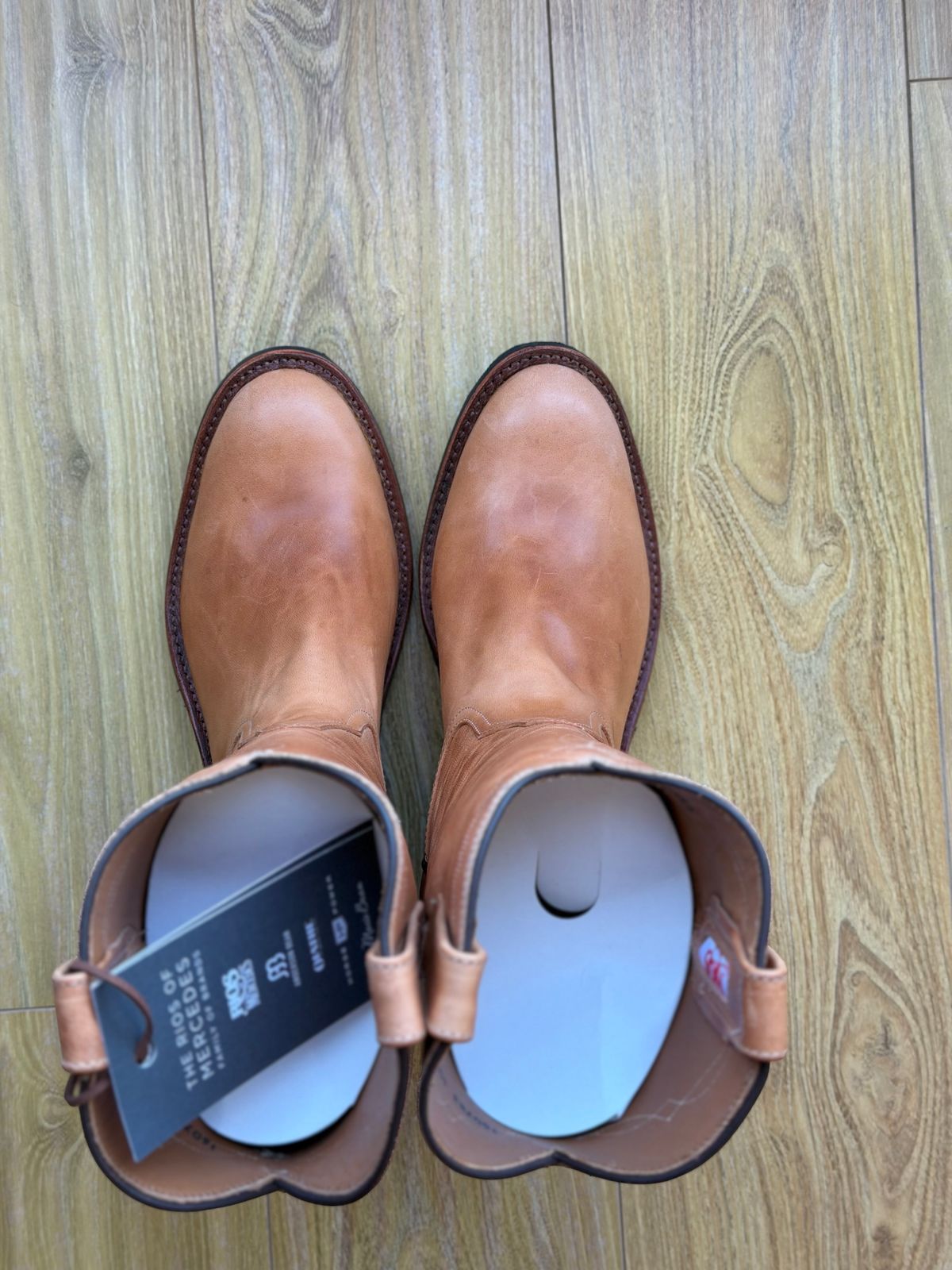 Photo by patinatimes on October 1, 2025 of the Coronado Leather Roper Boot No. 10 in Horween Dublin Natural Horsehide.