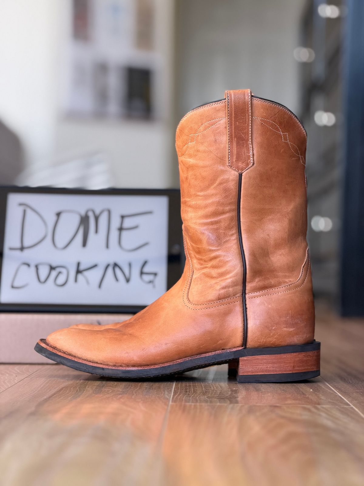 Photo by patinatimes on November 4, 2025 of the Coronado Leather Roper Boot No. 10 in Horween Dublin Natural Horsehide.