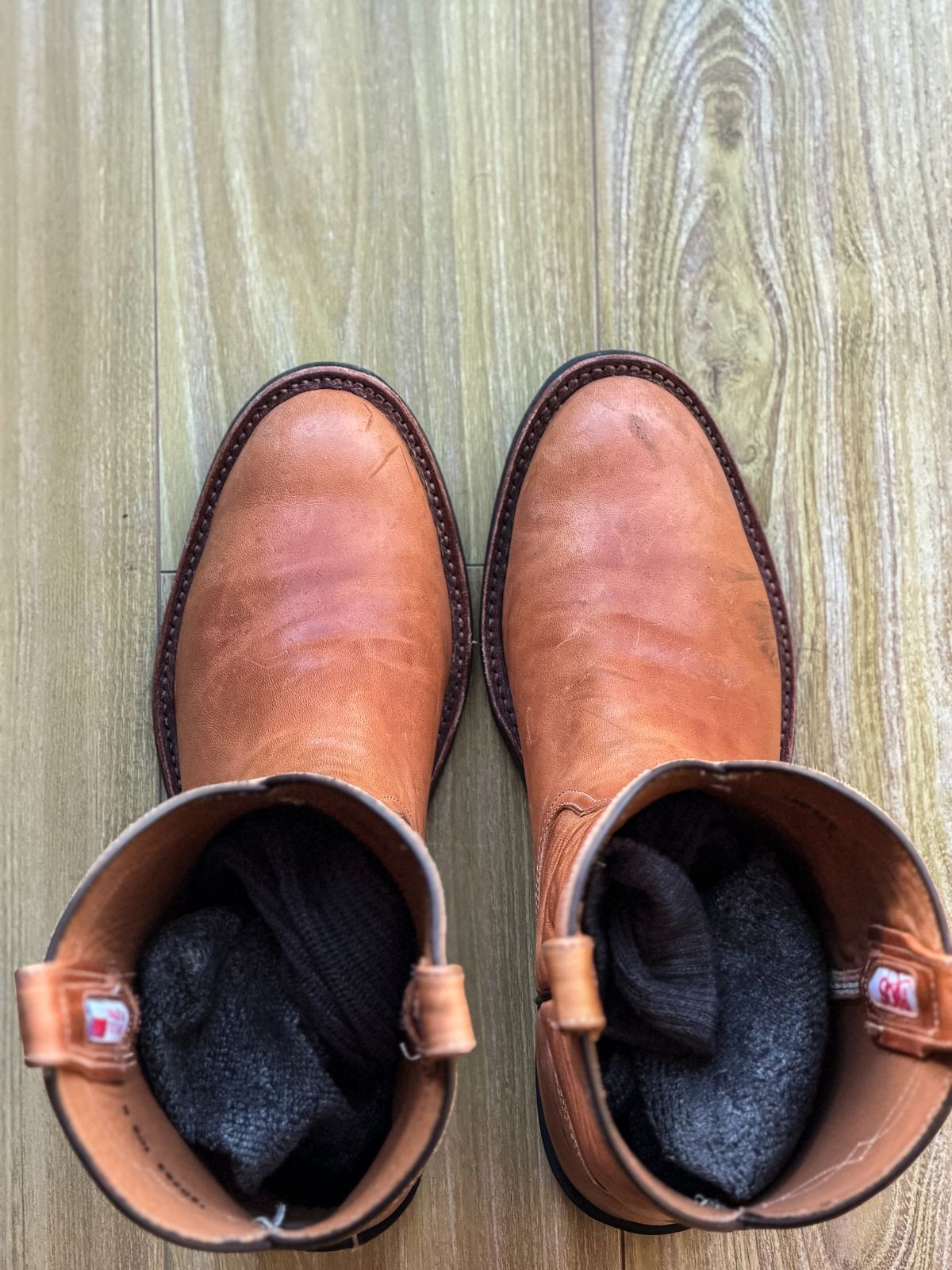 Photo by patinatimes on January 5, 2026 of the Coronado Leather Roper Boot No. 10 in Horween Dublin Natural Horsehide.