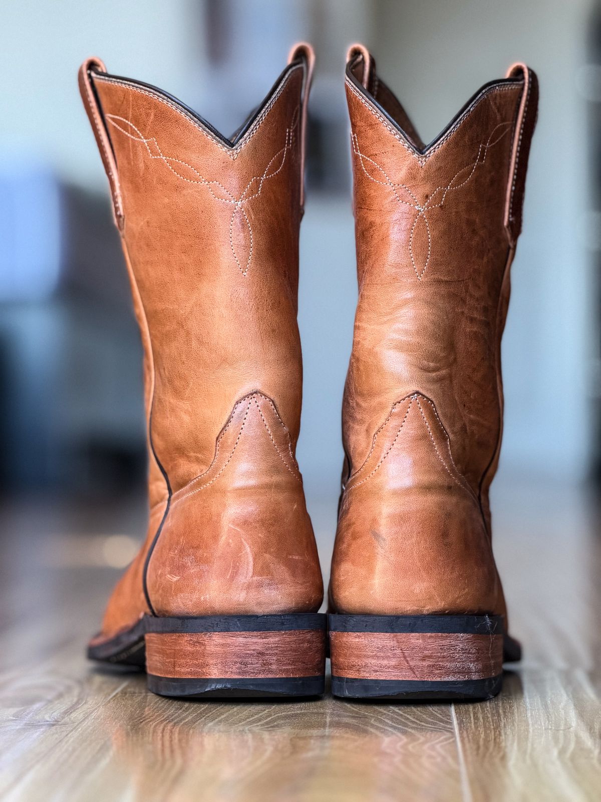 Photo by patinatimes on February 4, 2026 of the Coronado Leather Roper Boot No. 10 in Horween Dublin Natural Horsehide.