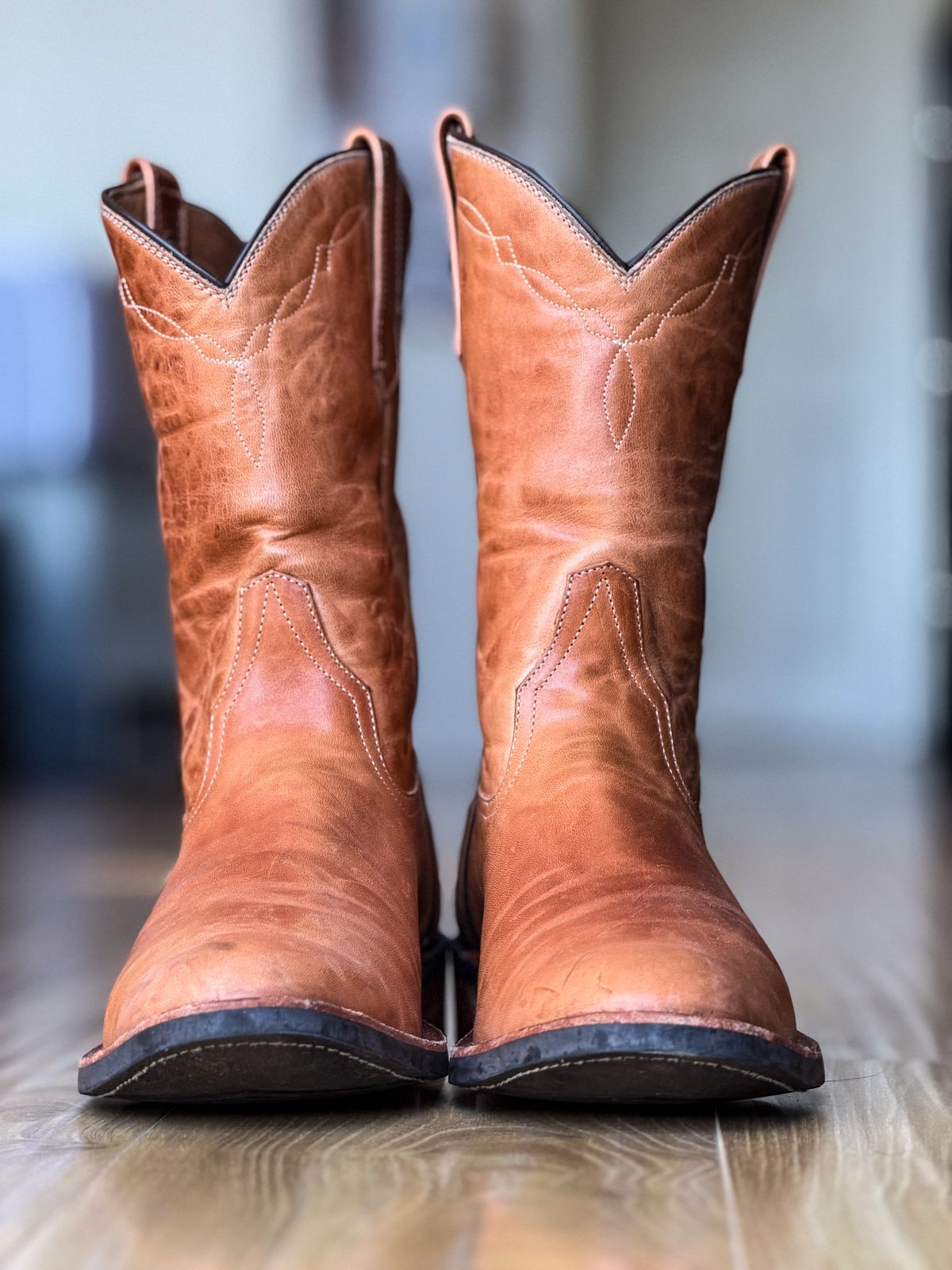 Photo by patinatimes on February 4, 2026 of the Coronado Leather Roper Boot No. 10 in Horween Dublin Natural Horsehide.