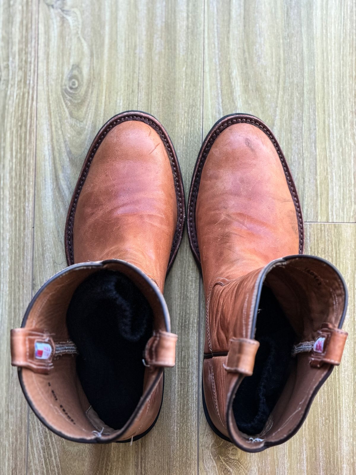 Photo by patinatimes on February 4, 2026 of the Coronado Leather Roper Boot No. 10 in Horween Dublin Natural Horsehide.