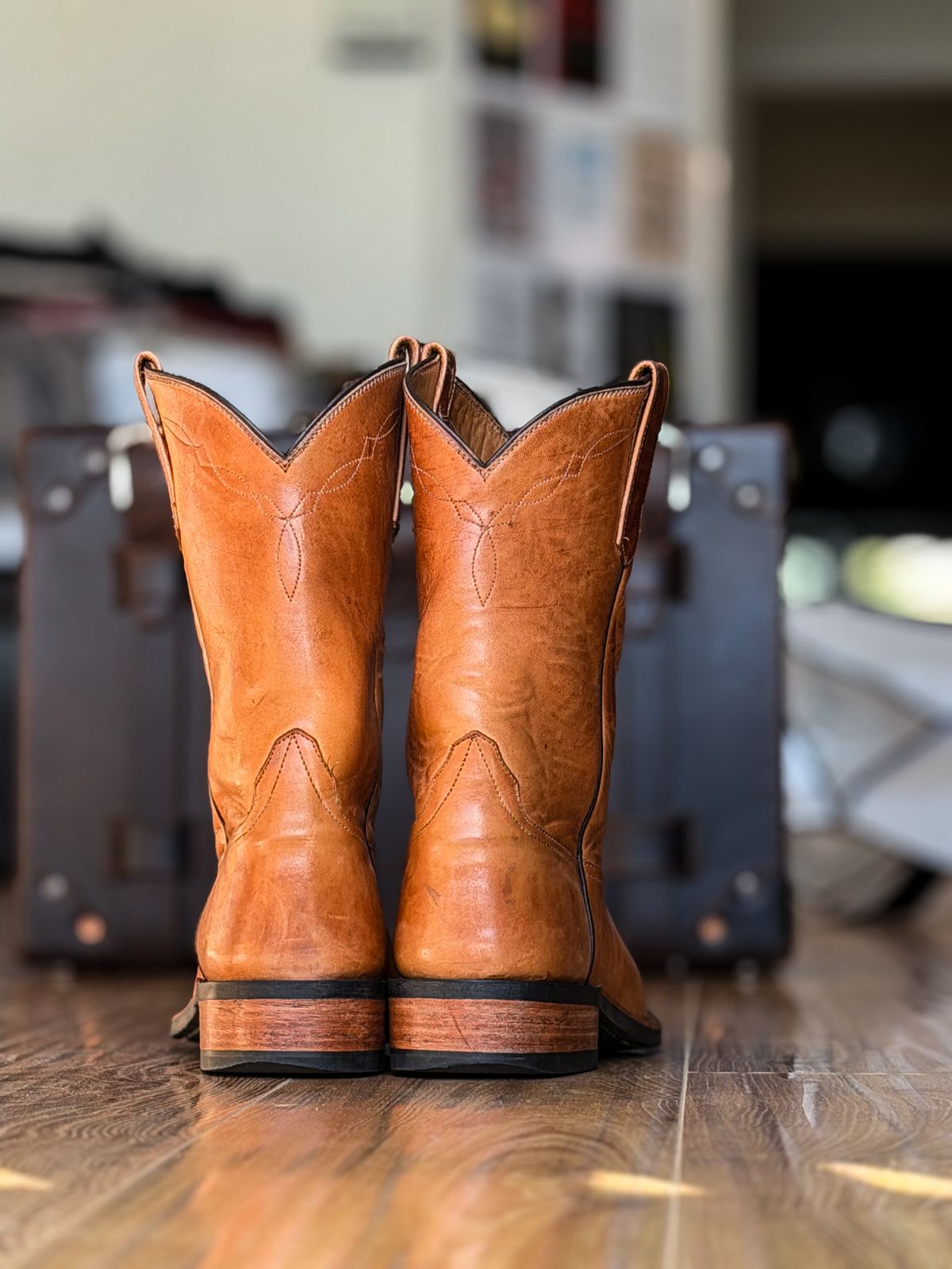 Photo by patinatimes on March 6, 2026 of the Coronado Leather Roper Boot No. 10 in Horween Dublin Natural Horsehide.