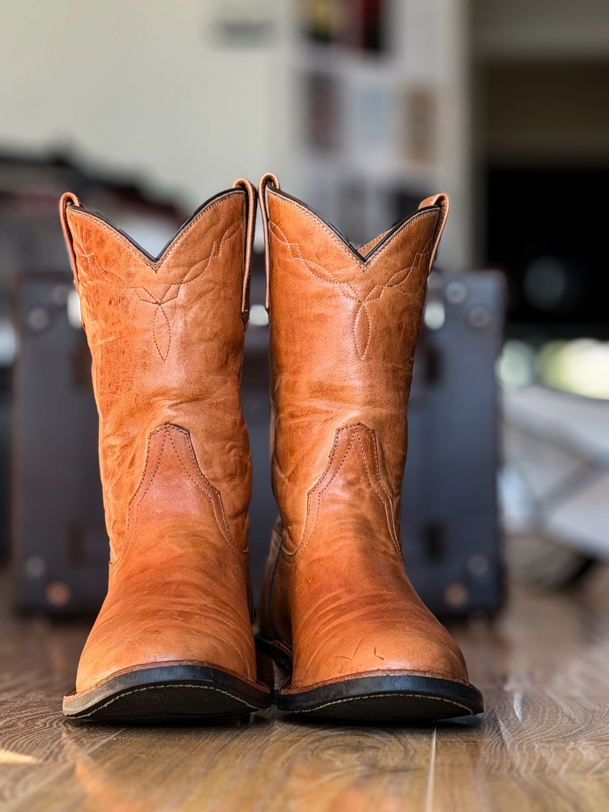 Photo by patinatimes on March 6, 2026 of the Coronado Leather Roper Boot No. 10 in Horween Dublin Natural Horsehide.