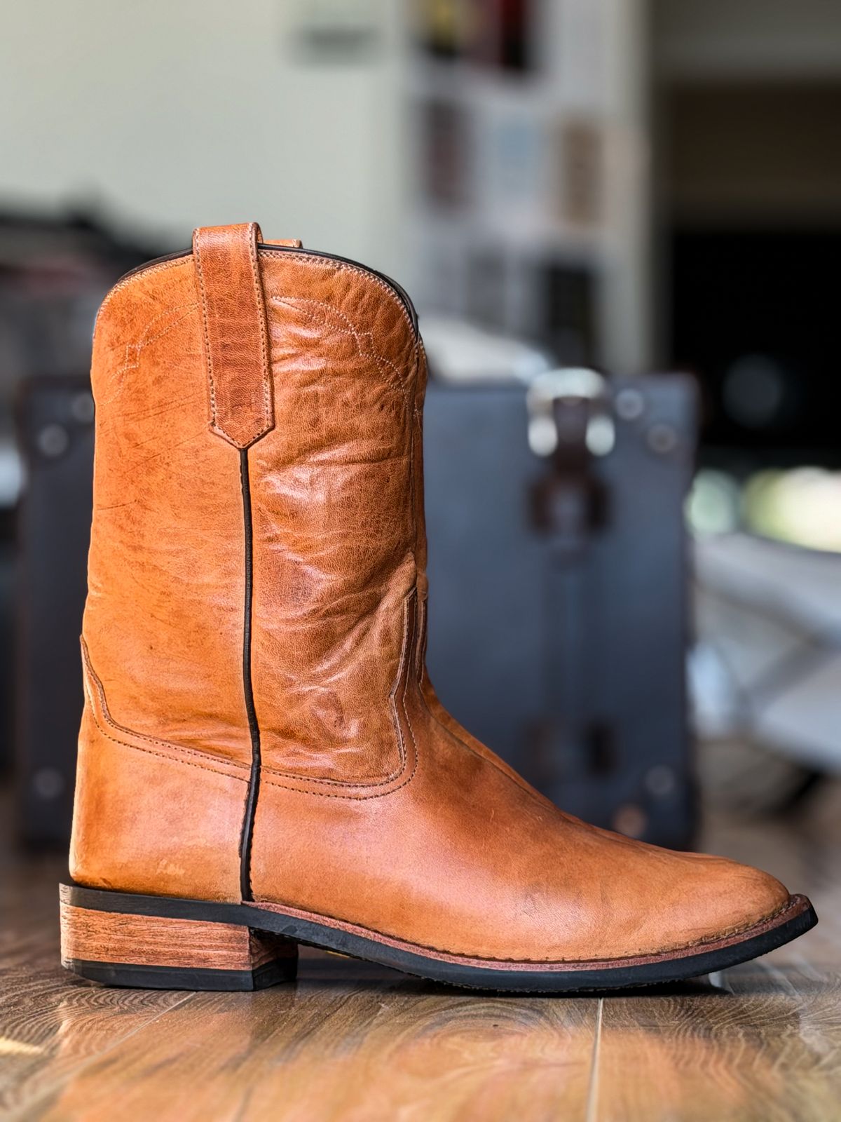 Photo by patinatimes on March 6, 2026 of the Coronado Leather Roper Boot No. 10 in Horween Dublin Natural Horsehide.