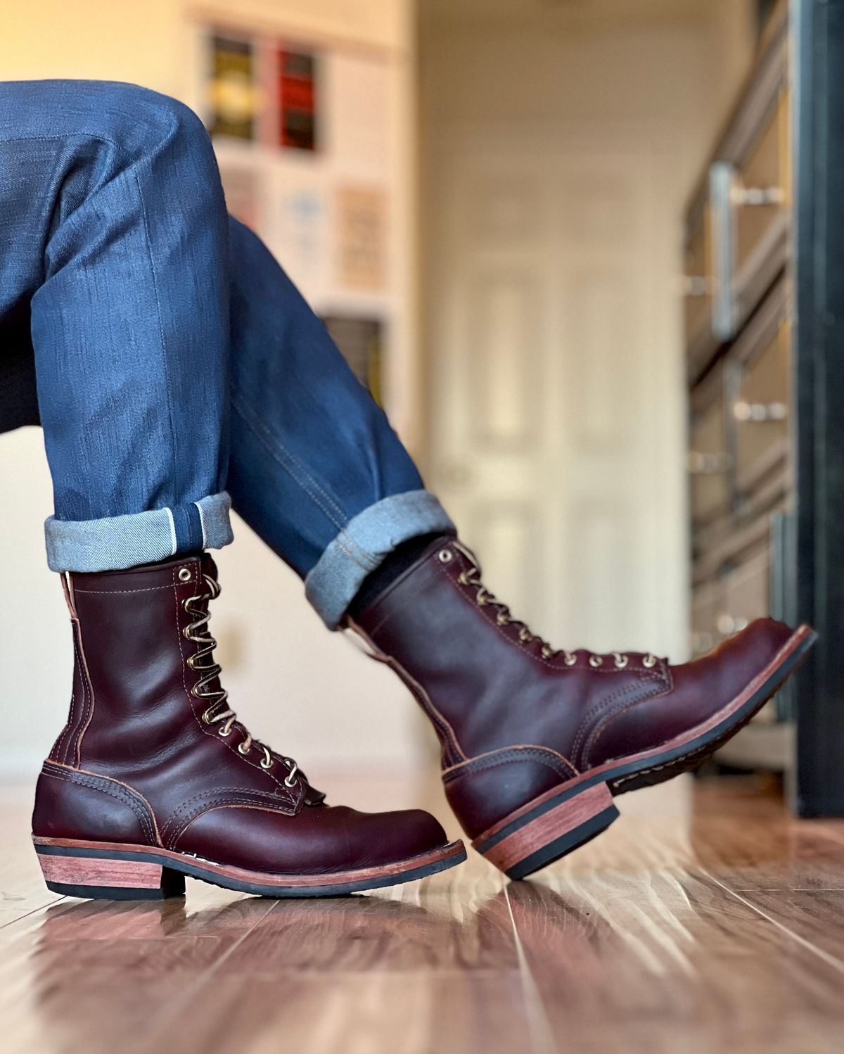 Photo by patinatimes on October 9, 2024 of the Nicks MTO in Wickett & Craig Burgundy Double Stuffed.