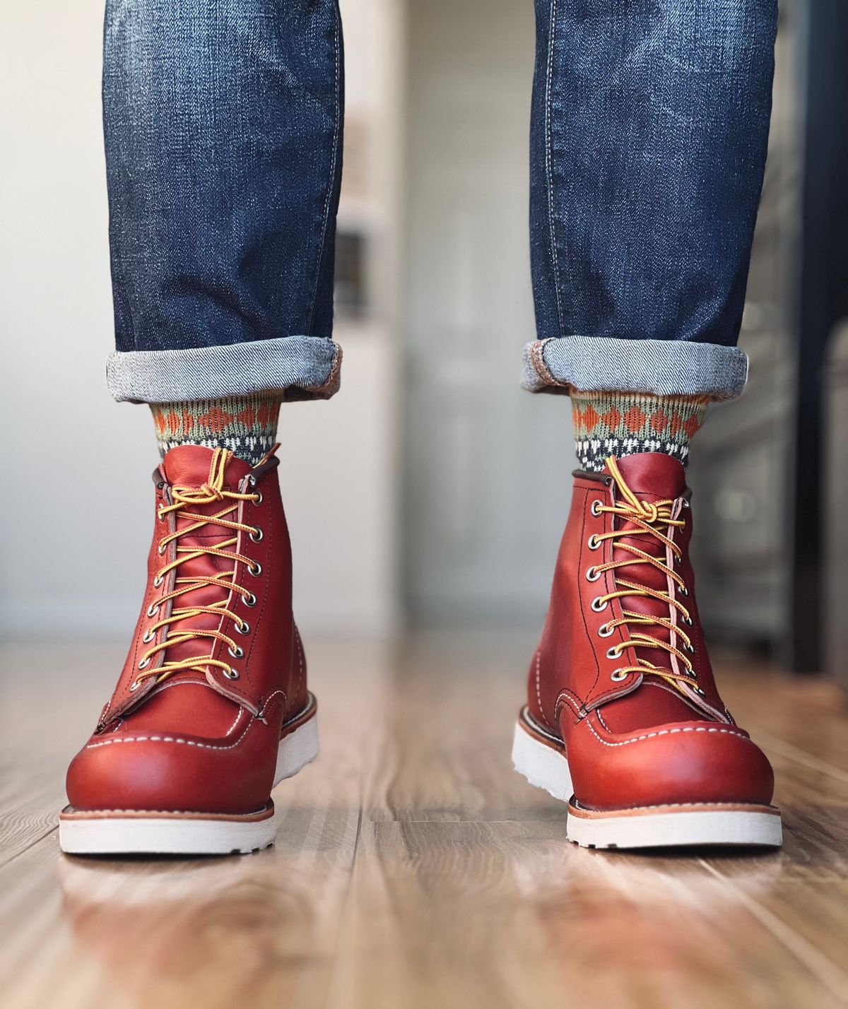 Photo by patinatimes on December 9, 2024 of the Red Wing 6-Inch Classic Moc in S.B. Foot Oro-Russet Portage.