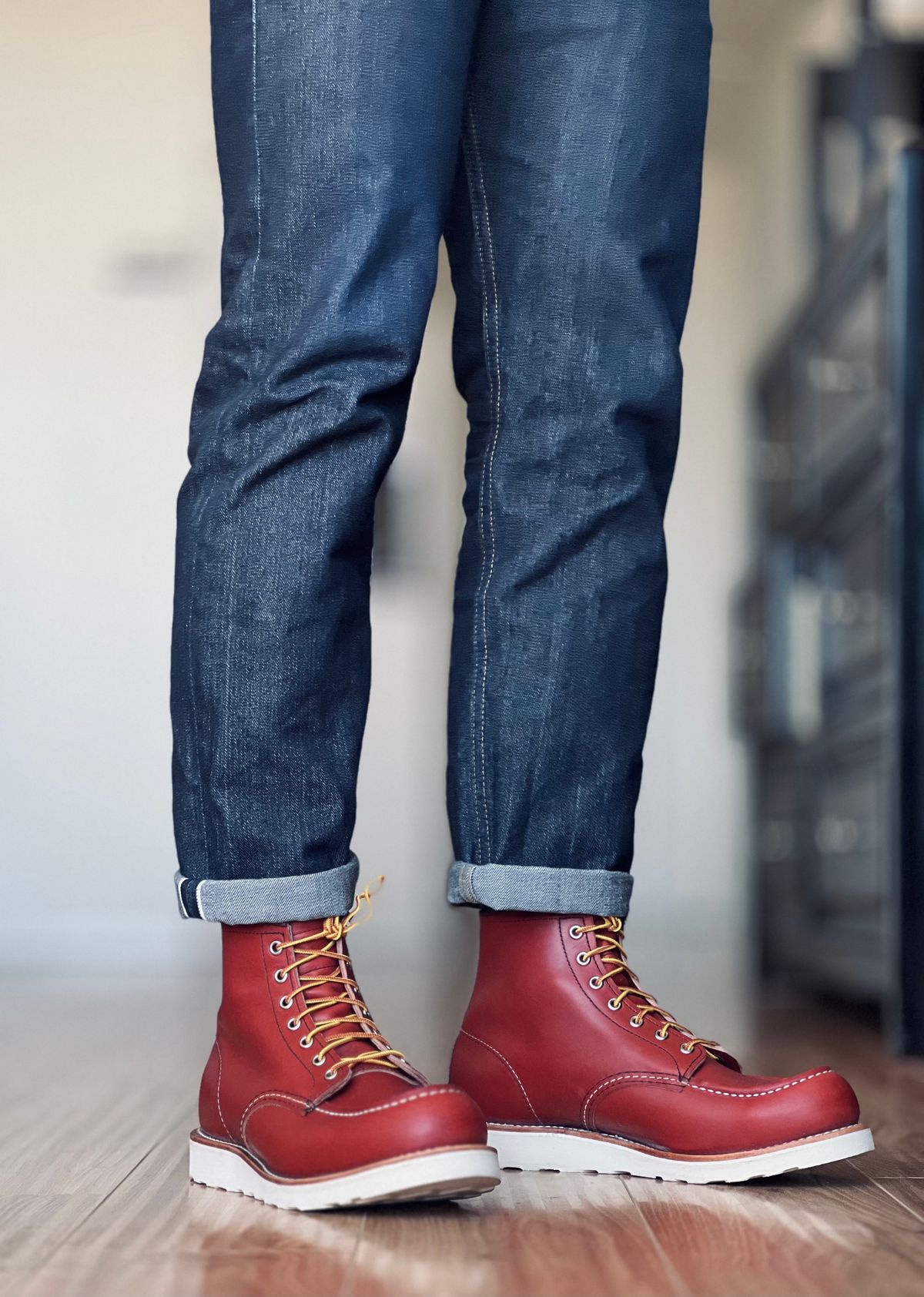 Photo by patinatimes on December 16, 2024 of the Red Wing 6-Inch Classic Moc in S.B. Foot Oro-Russet Portage.