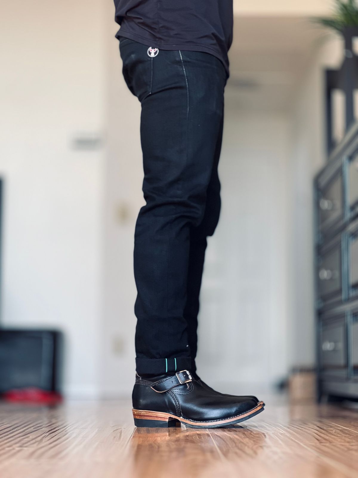 Photo by patinatimes on March 27, 2024 of the Wesco Mister Lou in Horween Black Chromexcel Horsehide.