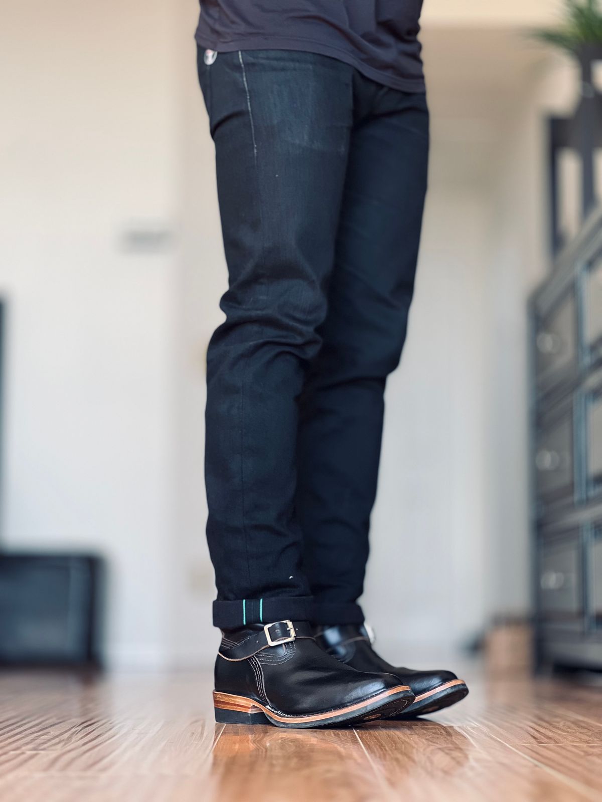 Photo by patinatimes on March 27, 2024 of the Wesco Mister Lou in Horween Black Chromexcel Horsehide.