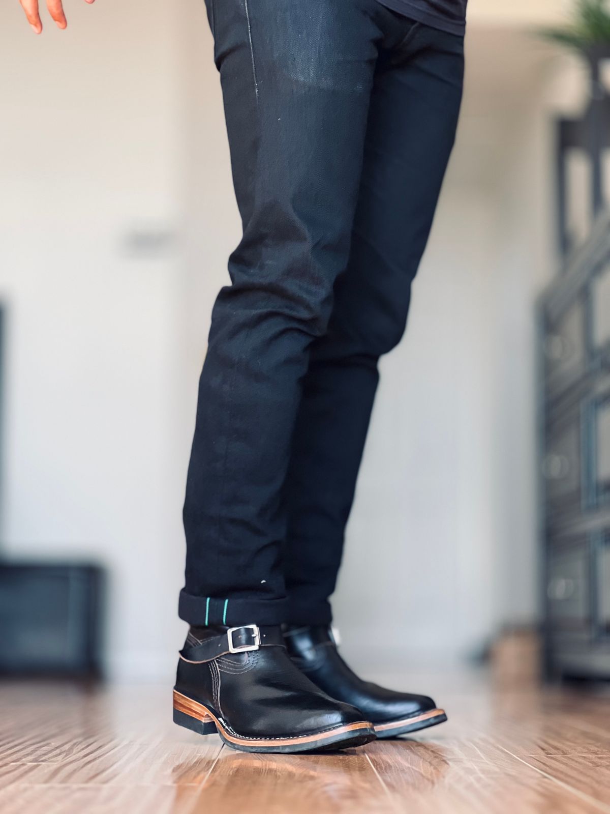 Photo by patinatimes on March 27, 2024 of the Wesco Mister Lou in Horween Black Chromexcel Horsehide.