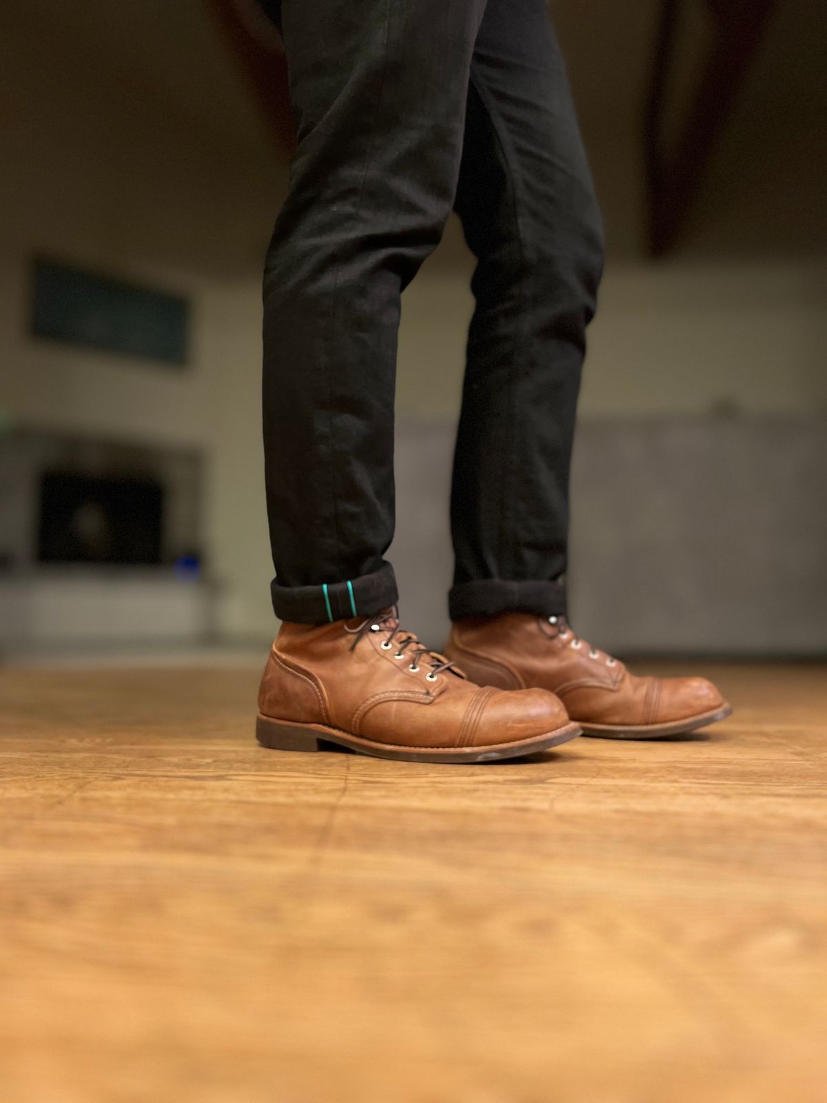 Photo by patinatimes on January 25, 2024 of the Red Wing Iron Ranger in S.B. Foot Copper Rough and Tough.