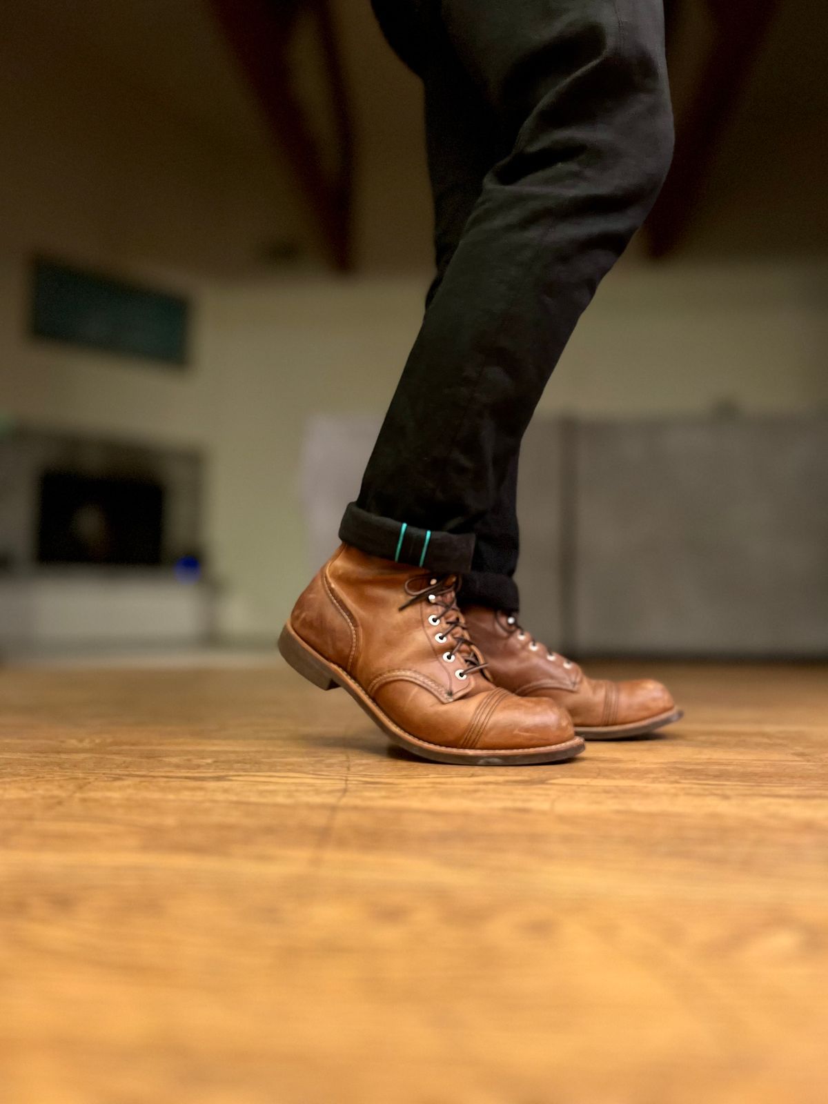 Photo by patinatimes on January 25, 2024 of the Red Wing Iron Ranger in S.B. Foot Copper Rough and Tough.