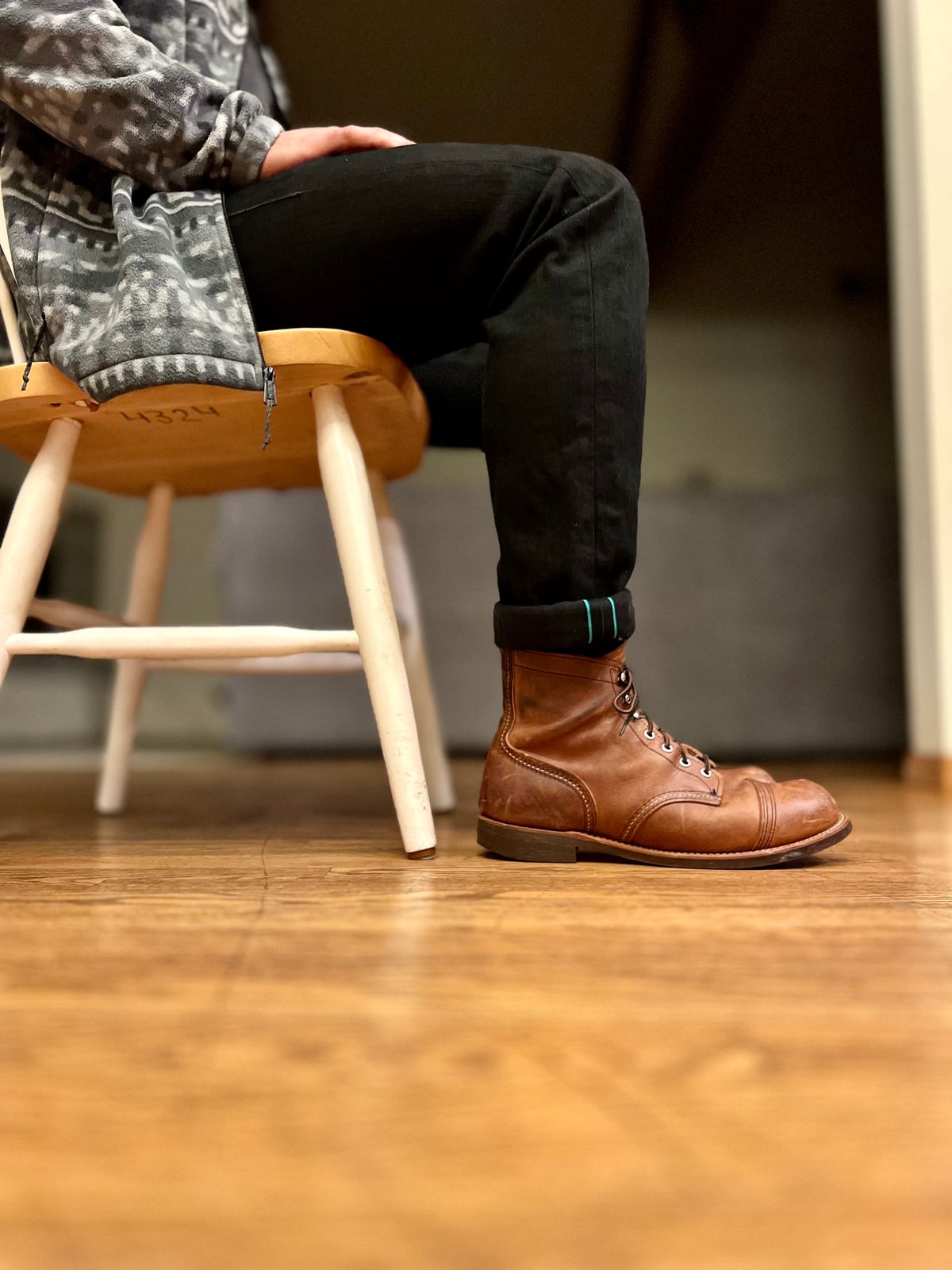 Photo by patinatimes on January 25, 2024 of the Red Wing Iron Ranger in S.B. Foot Copper Rough and Tough.