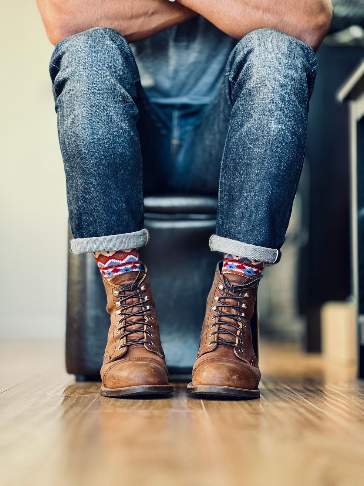 Photo by patinatimes on November 13, 2024 of the Red Wing Iron Ranger in S.B. Foot Copper Rough and Tough.
