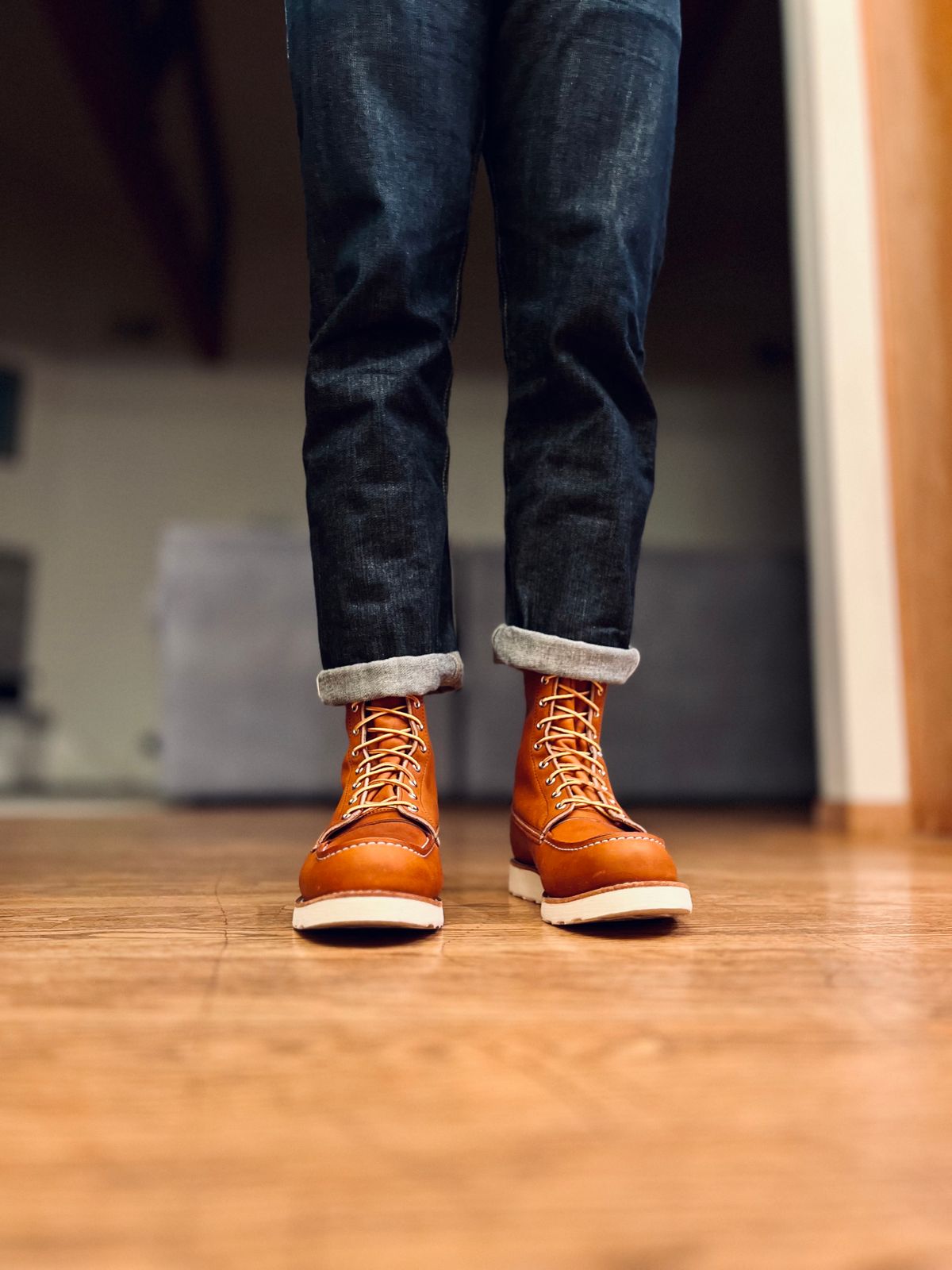 Photo by patinatimes on December 10, 2023 of the Red Wing 8-Inch Classic Moc in S.B. Foot Oro Legacy.