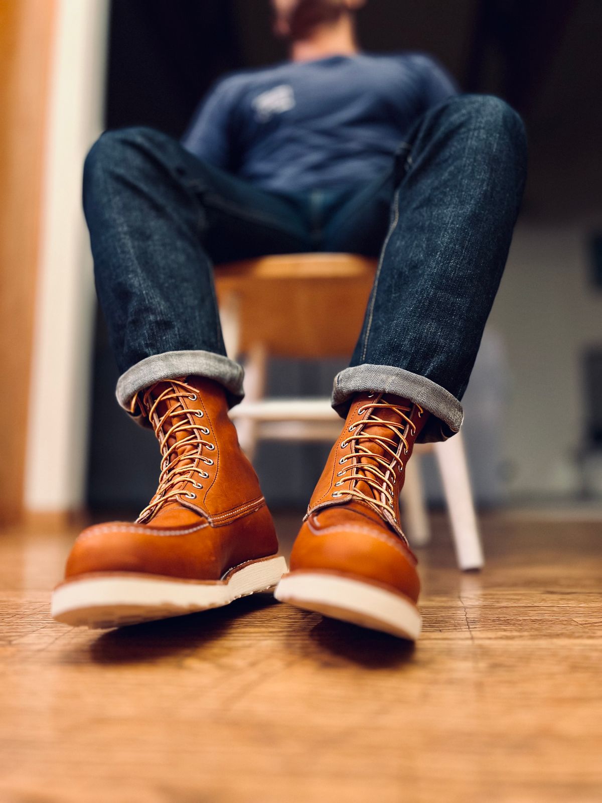 Photo by patinatimes on December 10, 2023 of the Red Wing 8-Inch Classic Moc in S.B. Foot Oro Legacy.