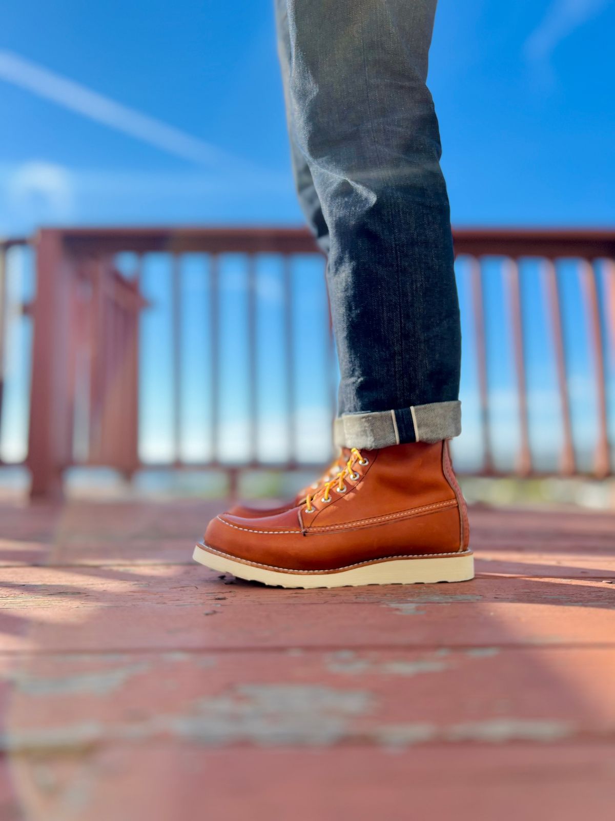 Photo by patinatimes on December 14, 2023 of the Red Wing 8-Inch Classic Moc in S.B. Foot Oro Legacy.