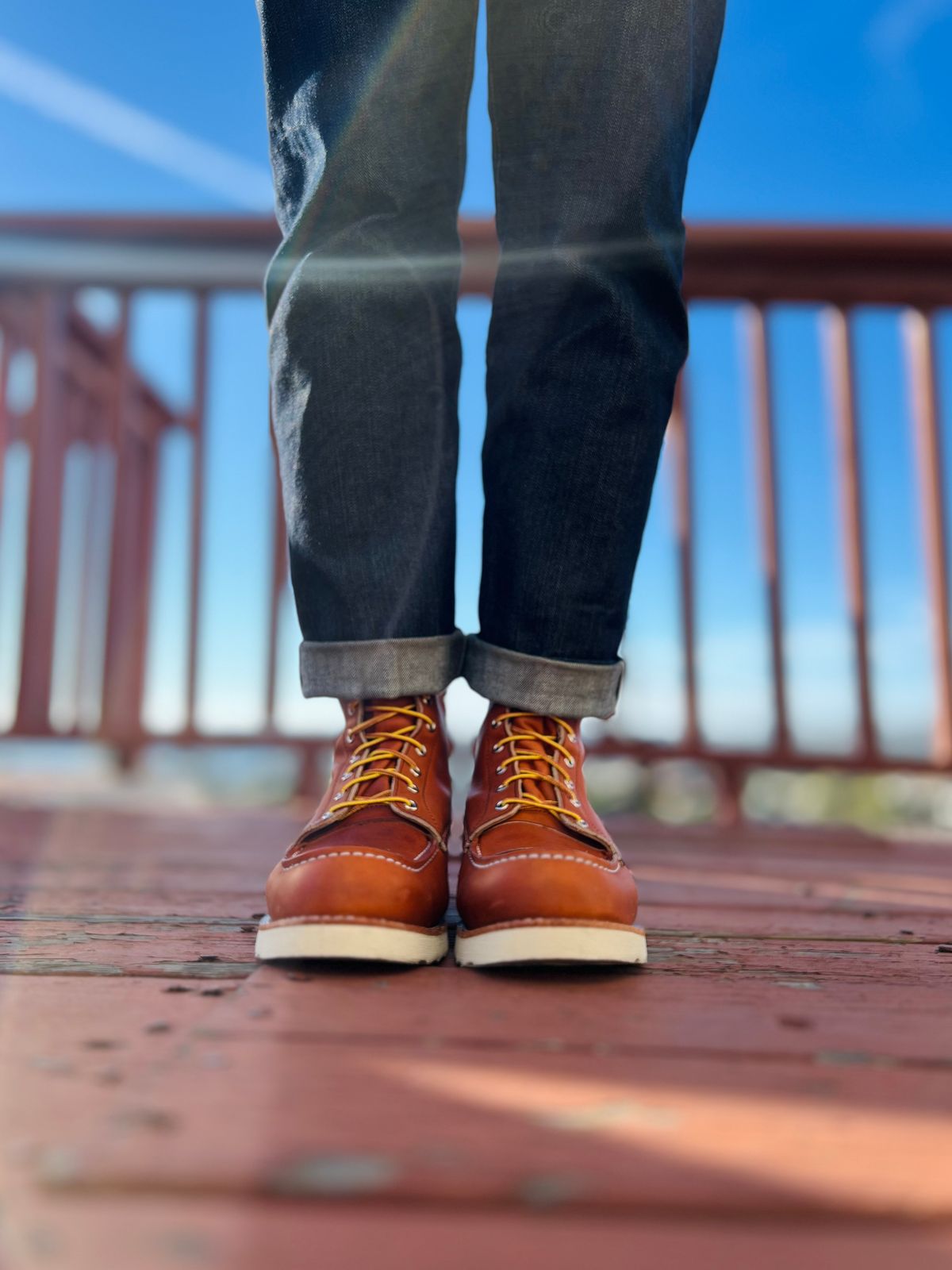 Photo by patinatimes on December 14, 2023 of the Red Wing 8-Inch Classic Moc in S.B. Foot Oro Legacy.