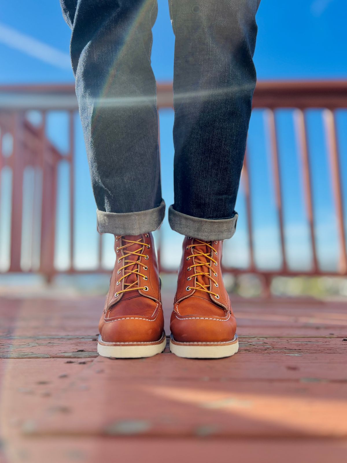 Photo by patinatimes on December 14, 2023 of the Red Wing 8-Inch Classic Moc in S.B. Foot Oro Legacy.