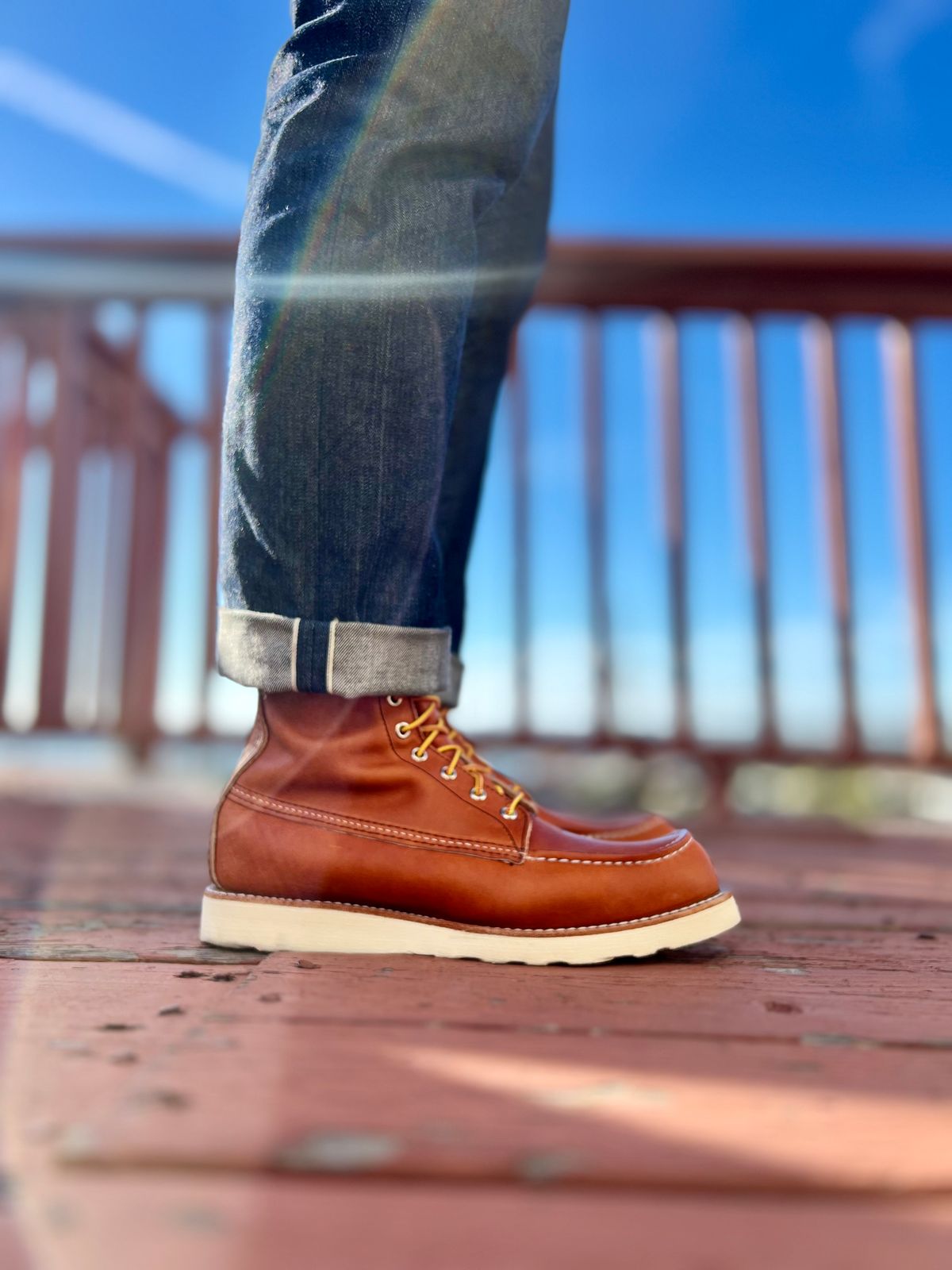 Photo by patinatimes on December 14, 2023 of the Red Wing 8-Inch Classic Moc in S.B. Foot Oro Legacy.