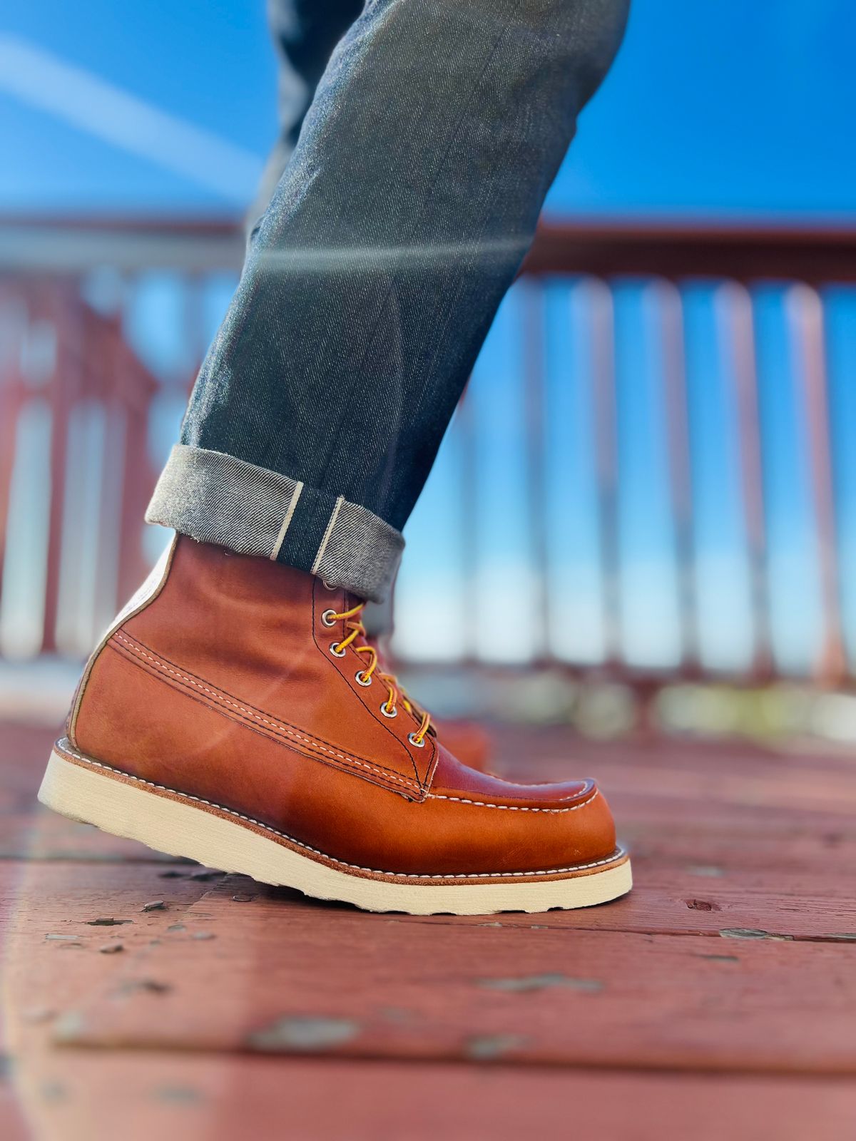 Photo by patinatimes on December 14, 2023 of the Red Wing 8-Inch Classic Moc in S.B. Foot Oro Legacy.